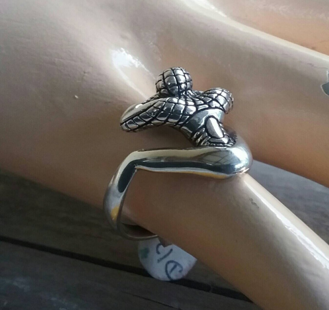 Spiderman ring,sterling silver, small silver ring,