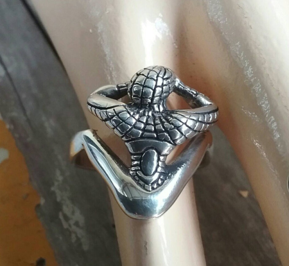 Spiderman ring,sterling silver, small silver ring,