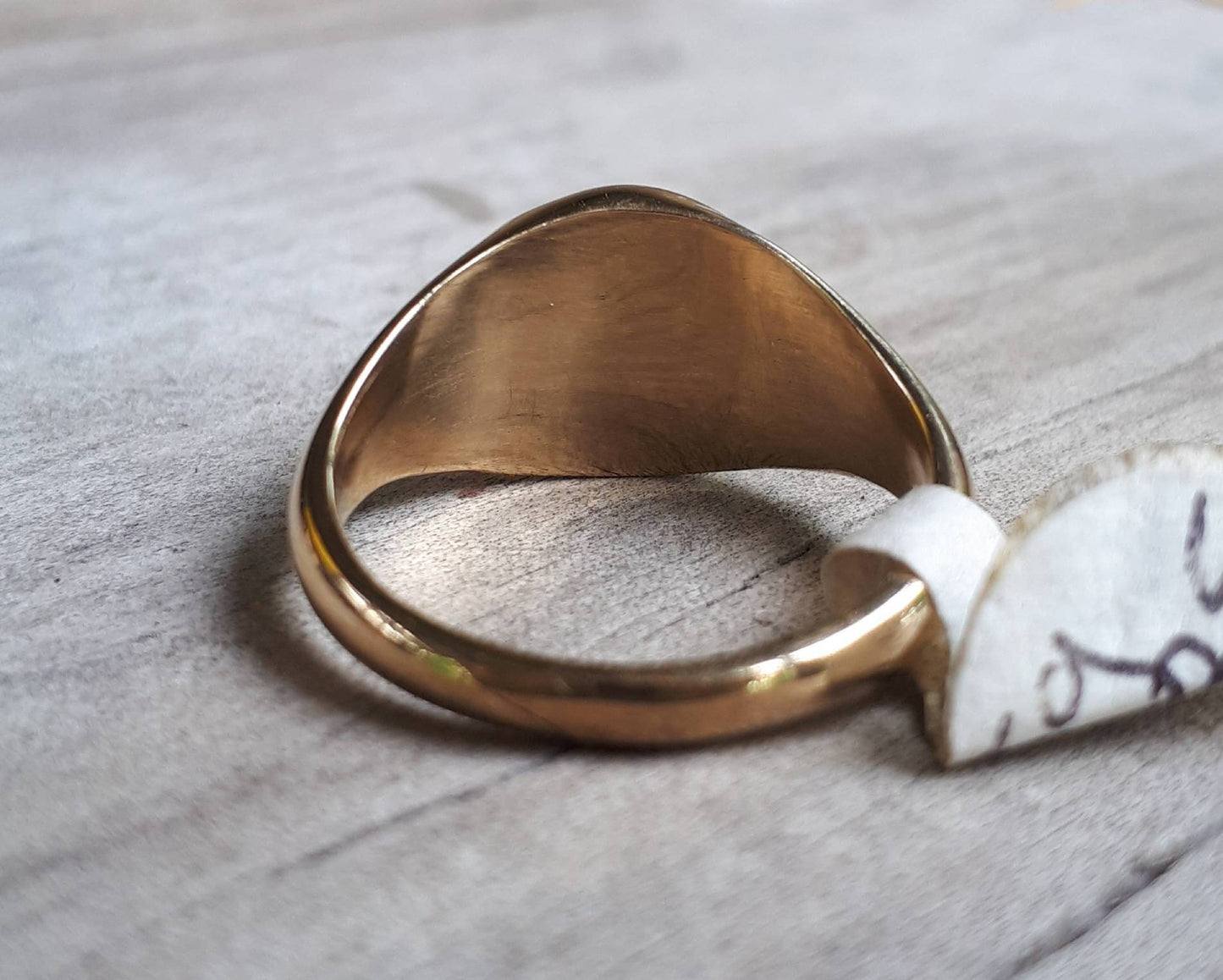 9k Gold coin ring , signet ring 1971 quarto peso, 9ct gold coin replica solid ring.