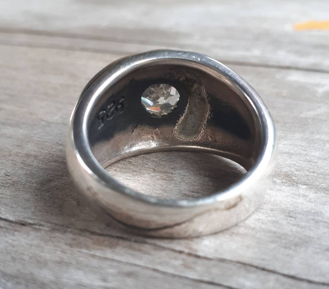 Blue chalcedony,mens ring,sterling silver,signet ,tribal,vintage,boho,hipster,handmade,mens fashion,wedding,chunky,mens stone ring,Celtic,