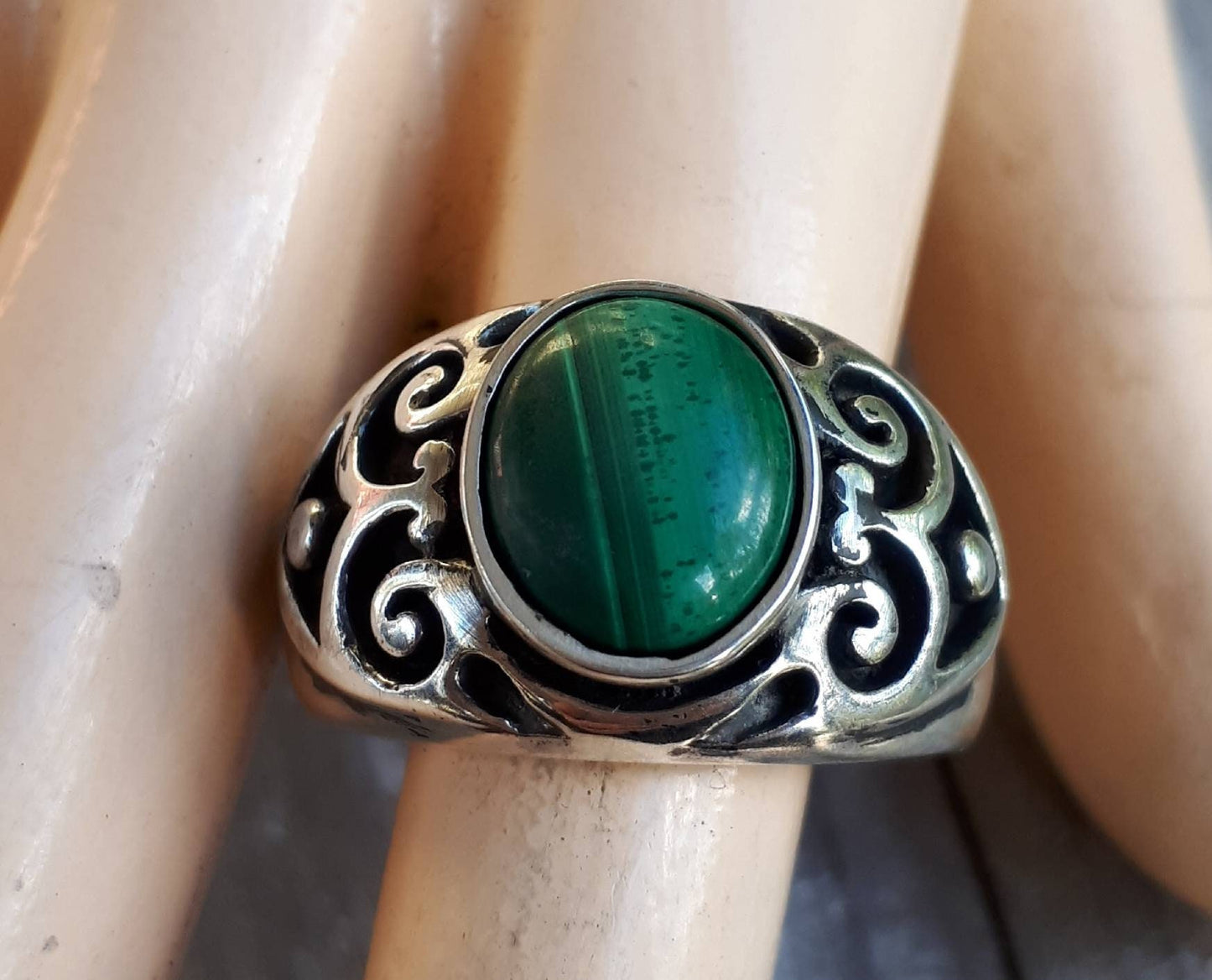 Malichite,mens ring,sterling silver,signet ,tribal,vintage,boho,hipster,handmade,mens fashion,wedding ring,,chunky,mens stone ring,Celtic,