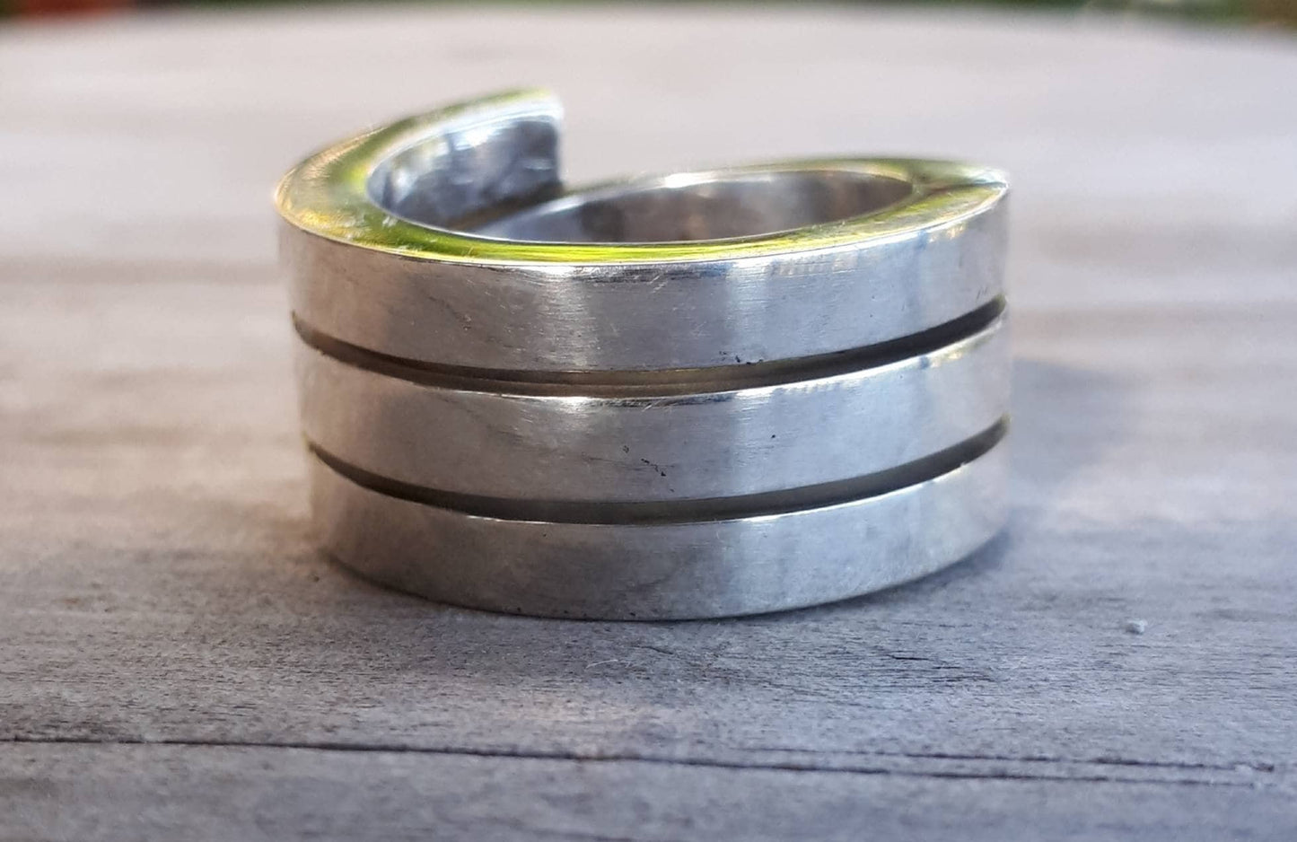 Wide coil ring,chunky,handmade,spiral,heavy spring ring,sterling silver,wedding ring,large industrial ring,steampunk,hipster,mens fashion