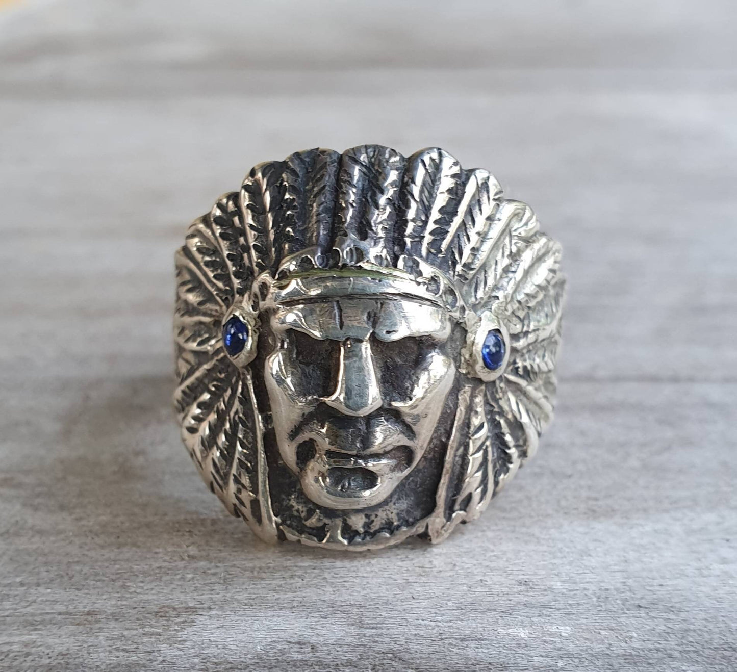 Indian ring,925 sterling silver,Indian chief,tribal,handmade silver,boho,ethnic,Indian face,