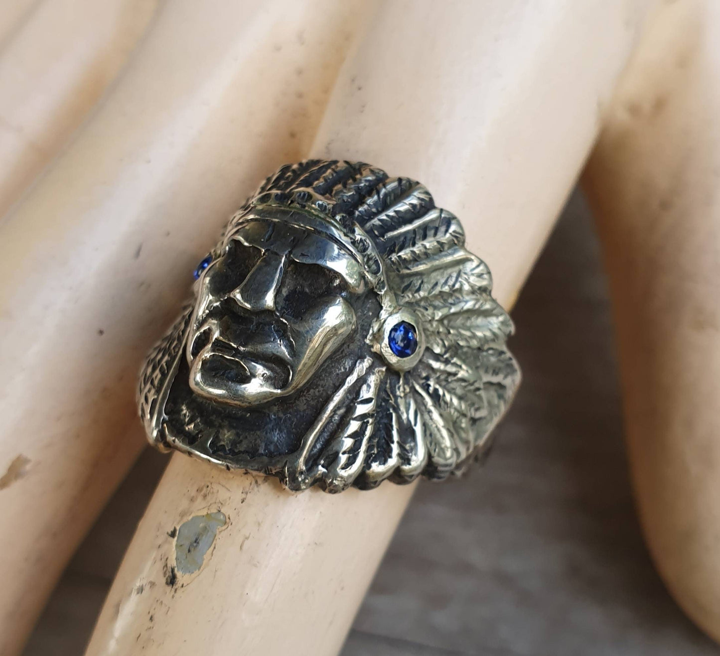 Indian ring,925 sterling silver,Indian chief,tribal,handmade silver,boho,ethnic,Indian face,