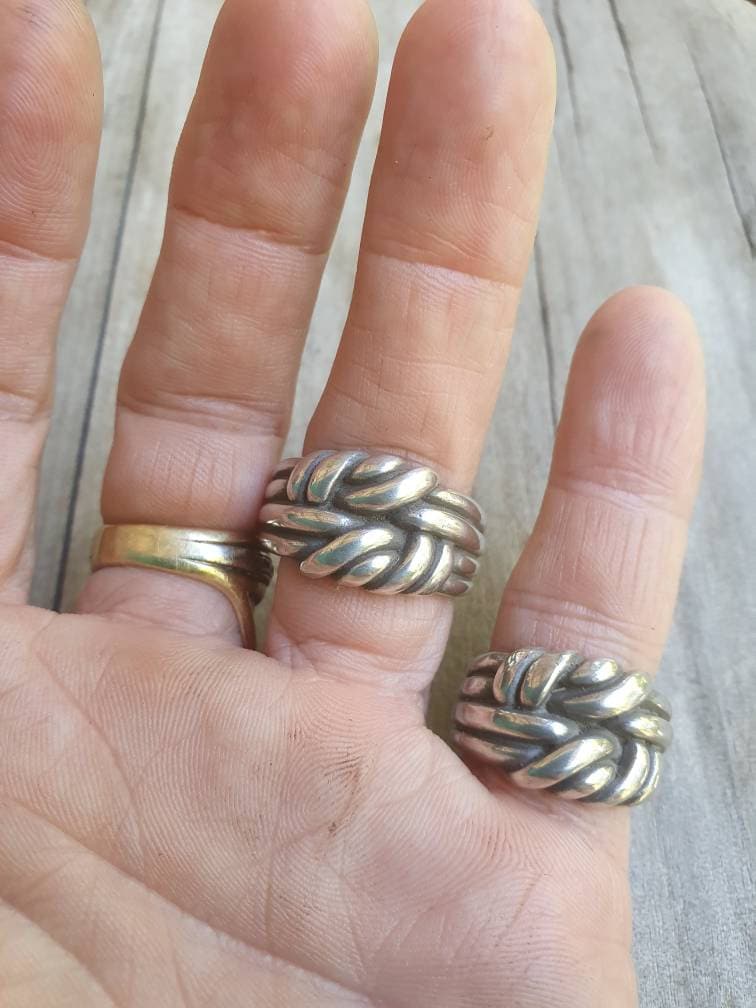 Knot ring,sterling silver,double knot,twisted knot,boho,gypsy,silver wire ring,unisex,handmade,bow