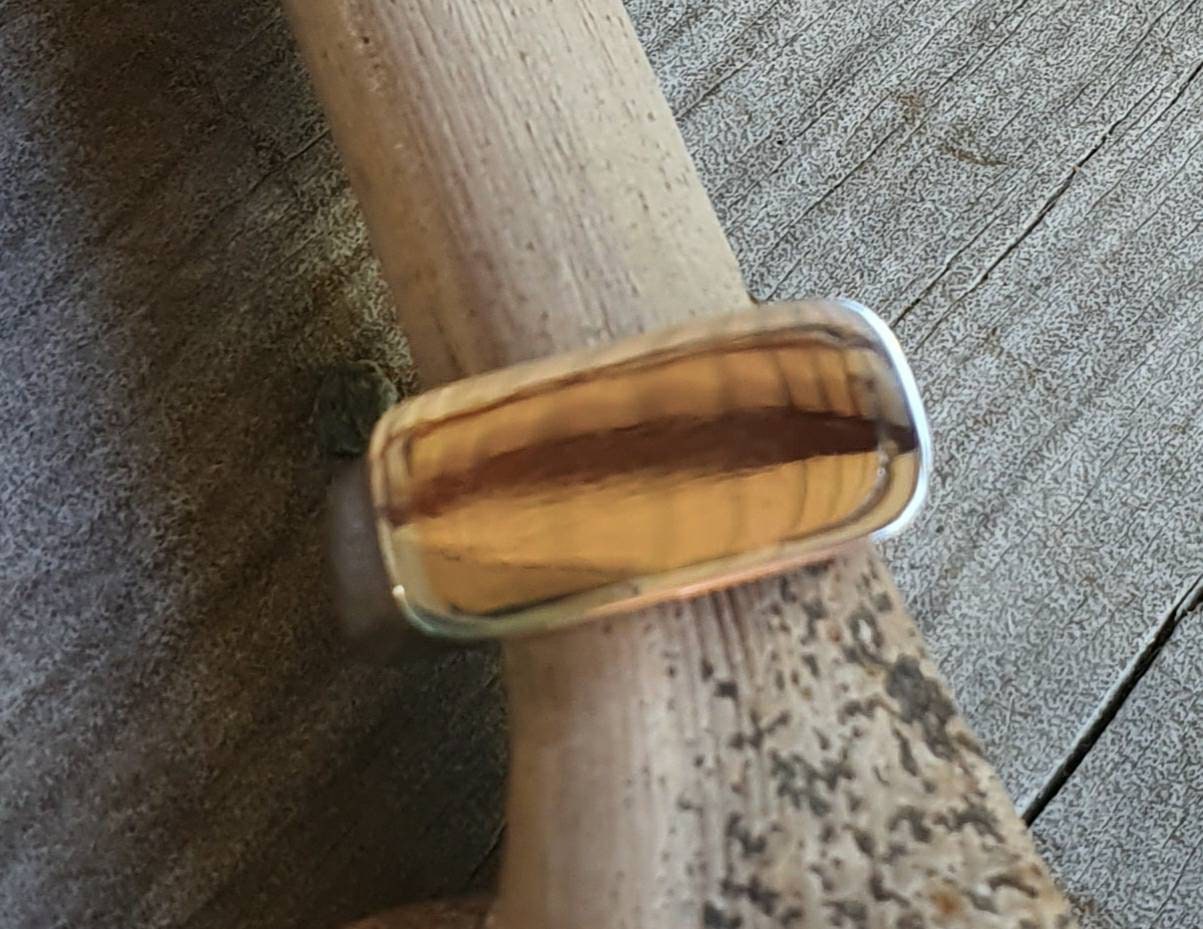 Gold Signet ring,two tone rectangle ring,9ct top on solid sterling silver thick,chunky ring,handmade,boho,college ring,blank ring,unisex