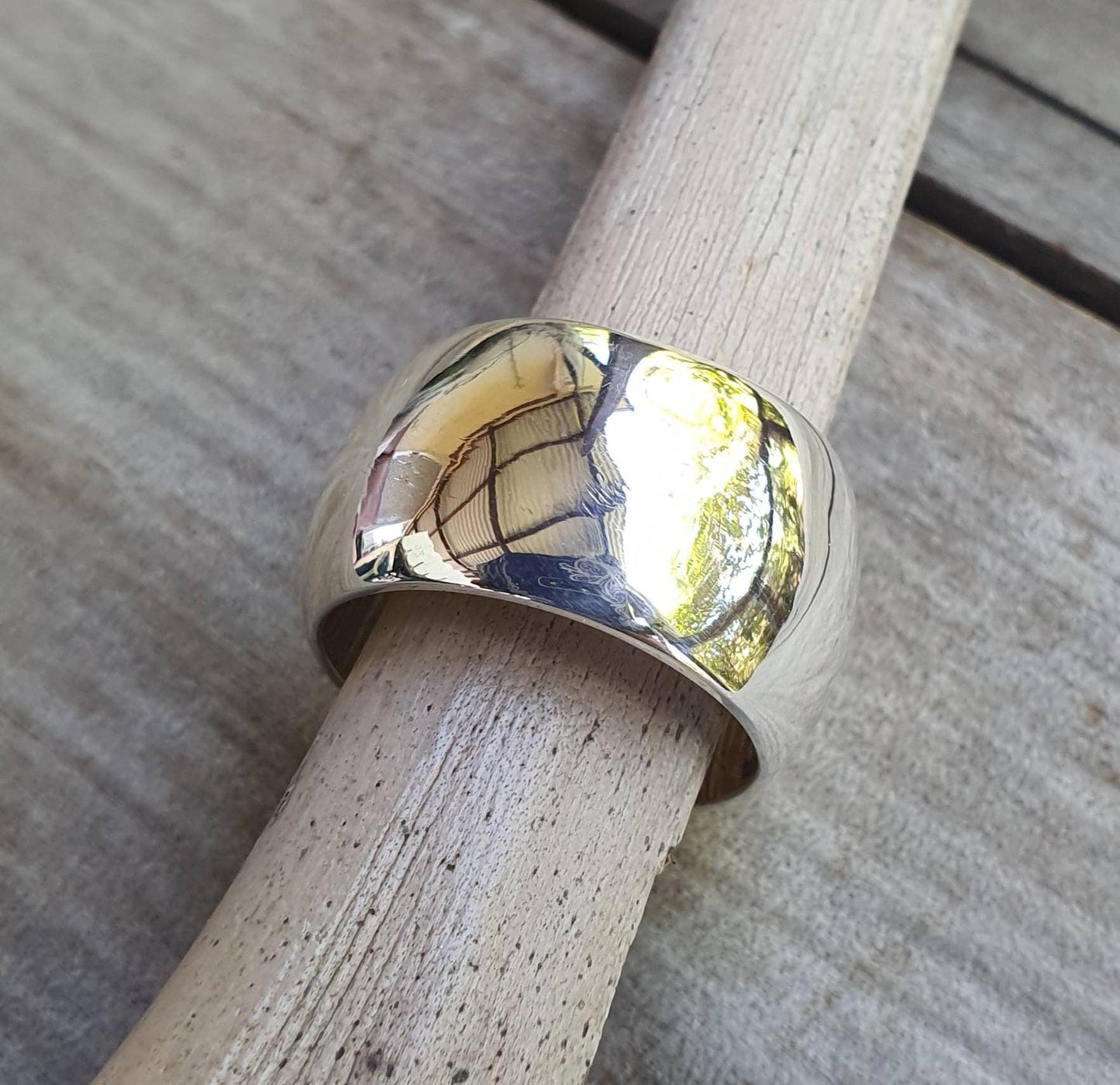 Wide silver ring,12mm band, solid sterling silver, wedding ring His and her sizes,boho,plain half round.