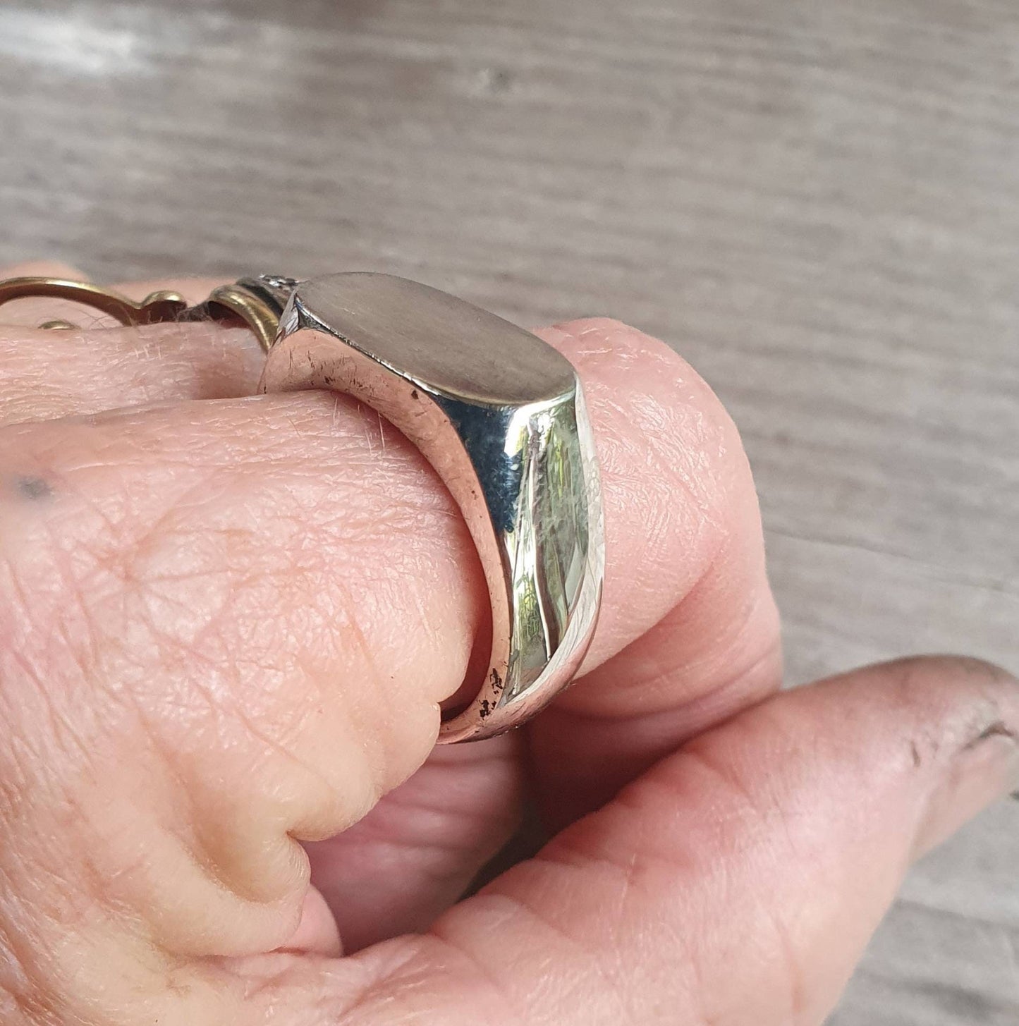 Silver square Signet ring,sterliing silver, 9mm wide,handmade,boho,college ring,blank ring,unisex