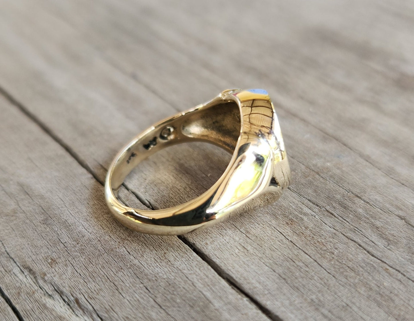 Gold Pentagram ring,9ct,9k gold,star,occult,wiccan,witch,wizard,magic,binding,druid,boho,goth,handmade,