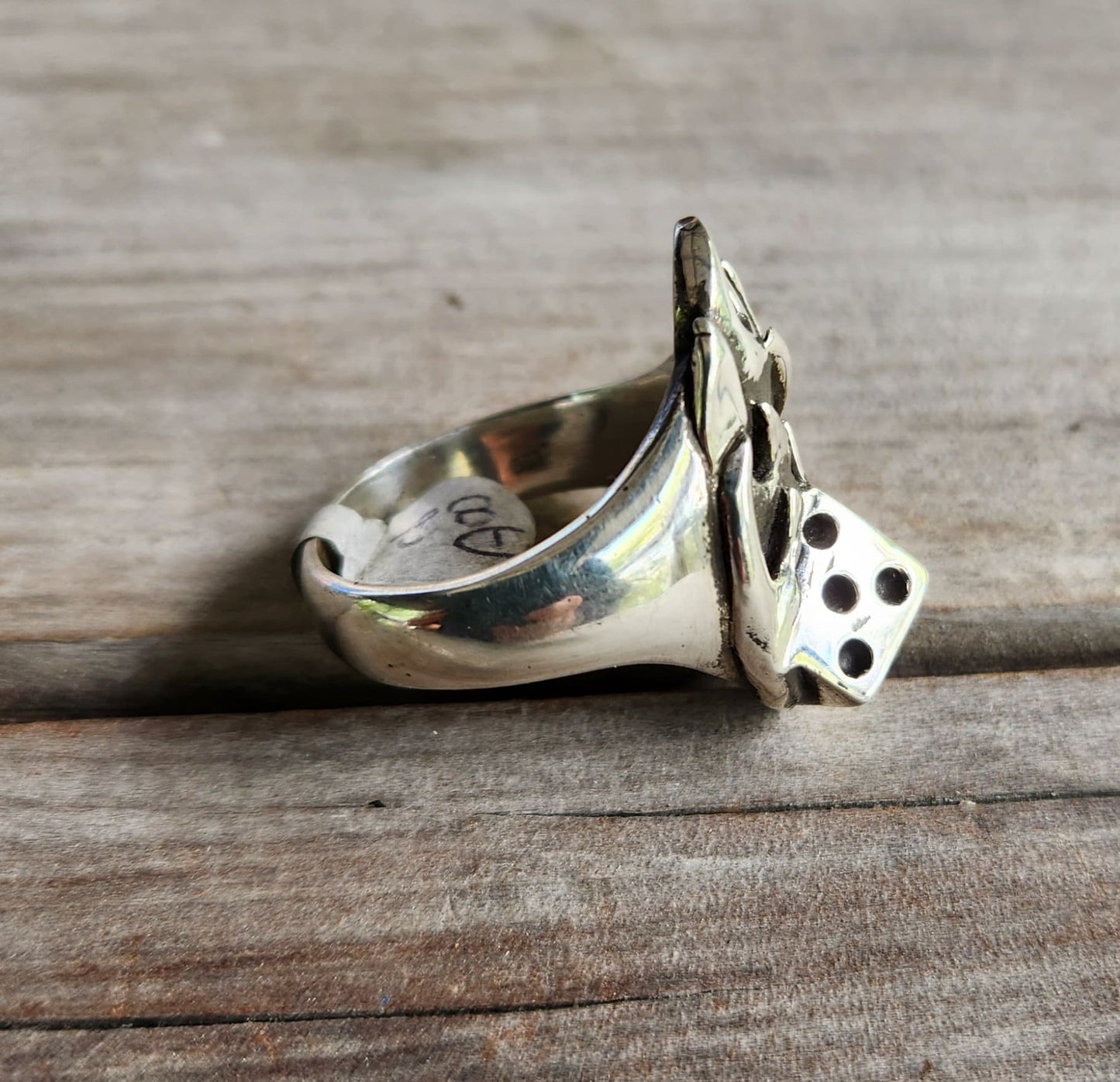 Large flame dice ring, solid sterling silver,mans gambling,vegas,rockabilly,hipster,hand made,biker,muscle car Kulture.