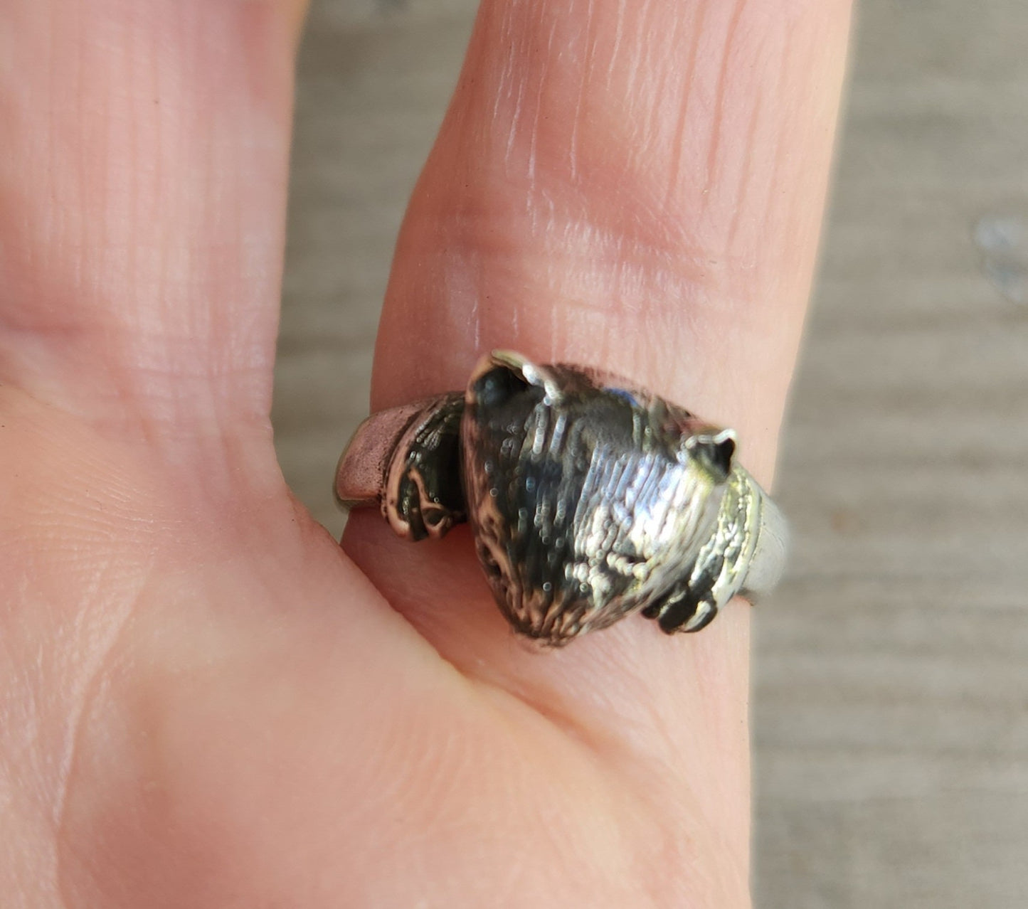 Koala bear ring,sterling silver,wombat,Tasmanian devil,bear ring, Australian animal jewellery,