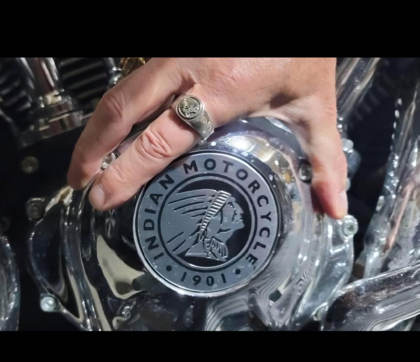 Indian ring,sterling silver, Indian head signet, wedding band,unisex,handmade,motorbike,biker