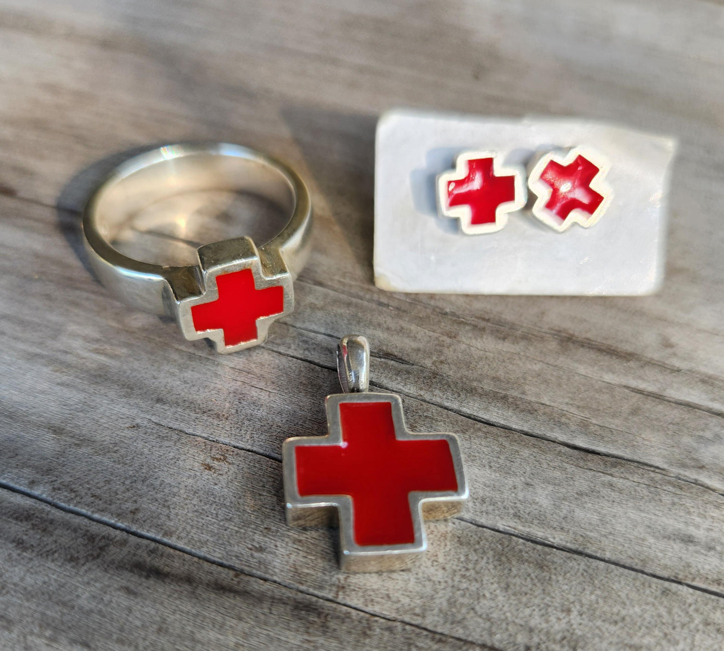 cross pendant,sterling silver,even cross,black,red or blue enamel, Christian,Celtic cross,medieval,religious,pagan,hand made,knights templar