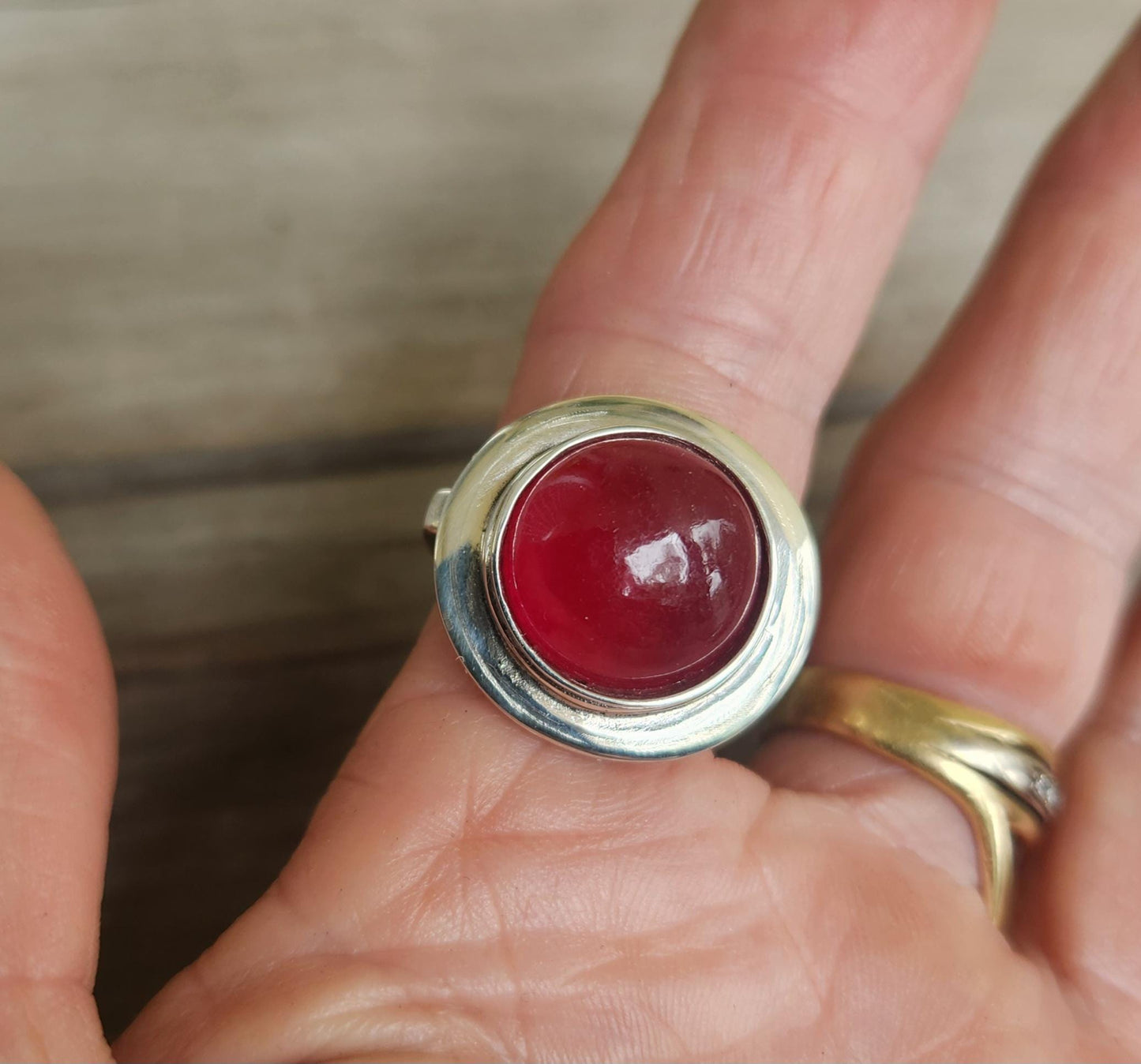 Large round top ring,Blue quartz,chalcedony,925 sterling silver,chunky ring,wedding ring, stone,boho,gemstone ring,handmade, retro ring,mode