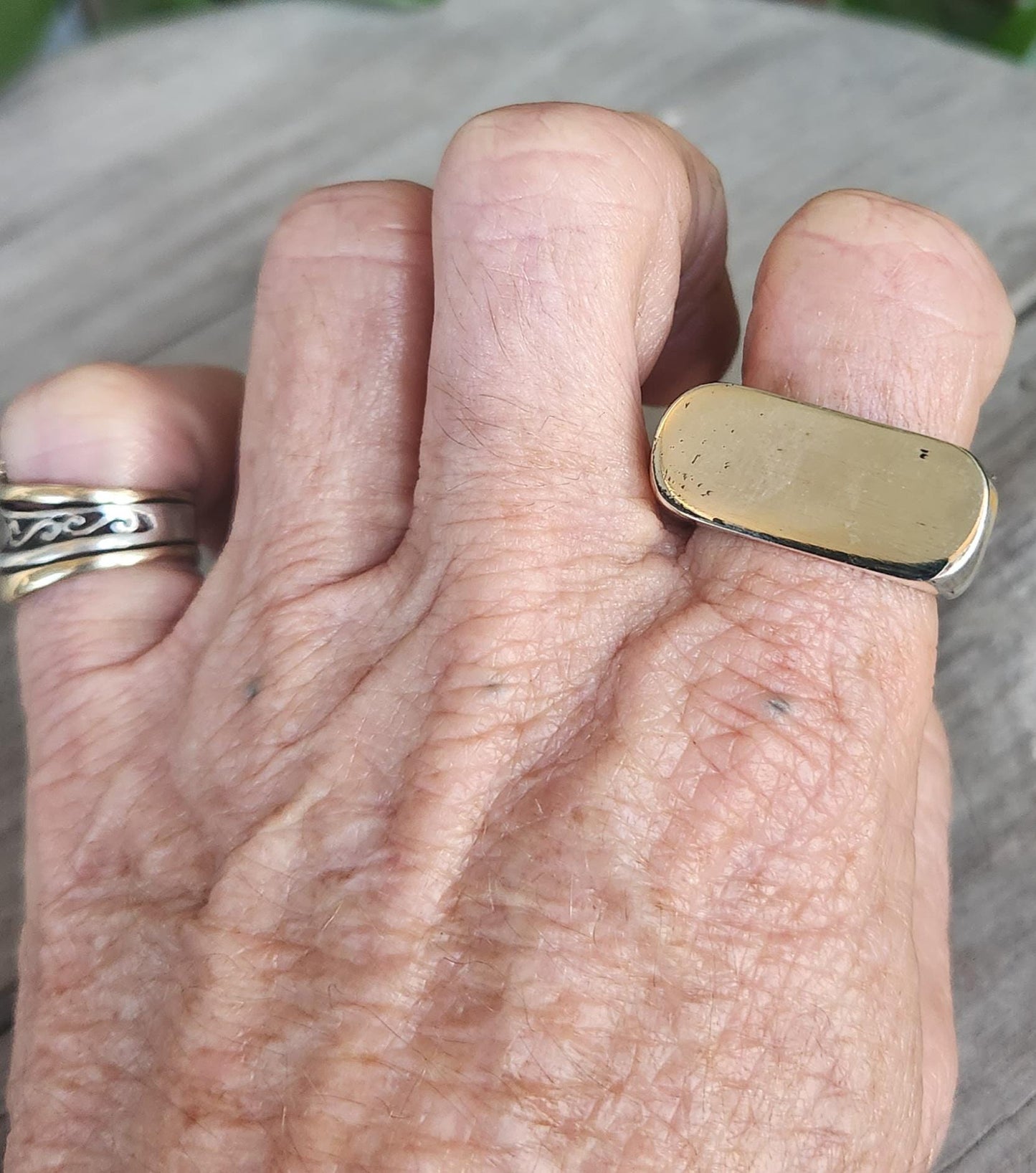 Wide Silver Signet ring,925 solid sterling silver,rectangle 27gms,chunky thick ring,handmade,boho,college ring,blank ring,unisex