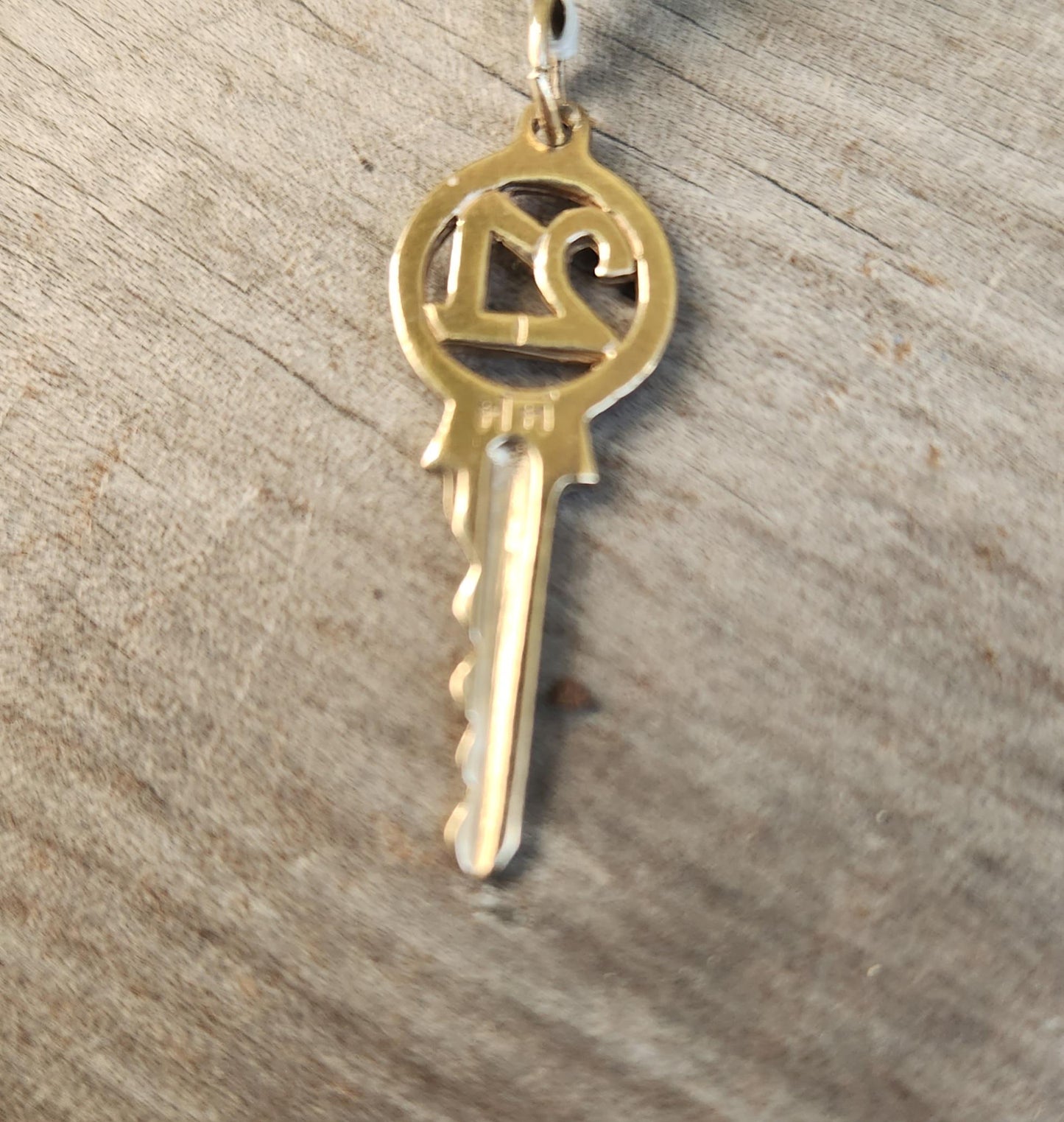 9k 21st key pendant,charm,vintage,1990s,solid 9ct gold,