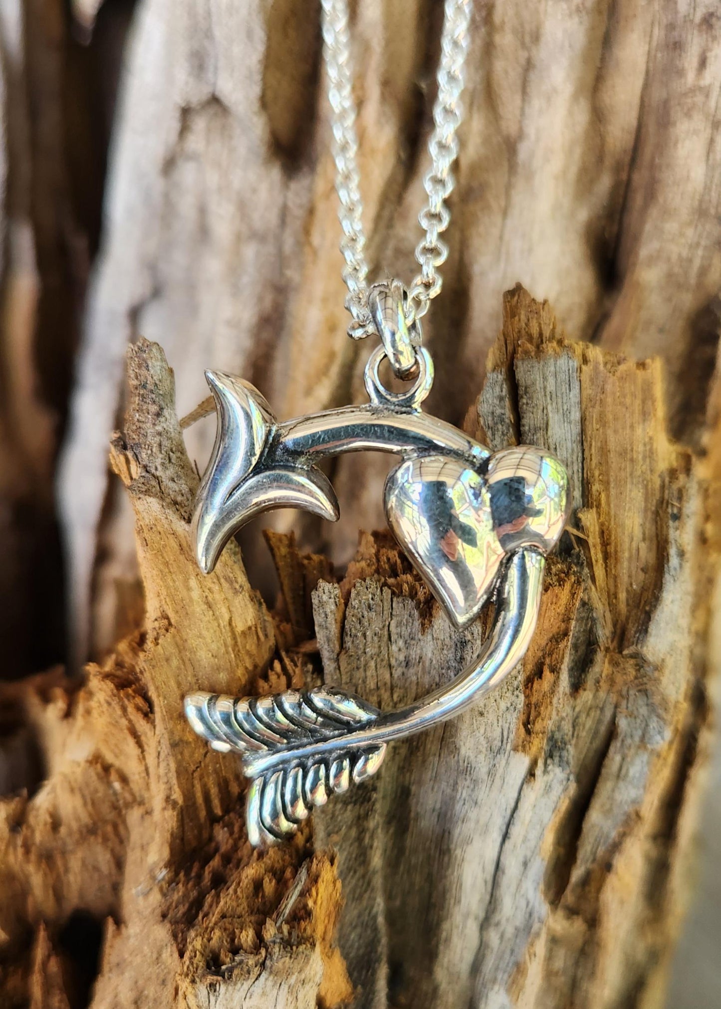 Large heart pendant,925 sterling silver,solid cupid arrow,lovers gift,valentine, gothic, punk, gypsy, hippy boho