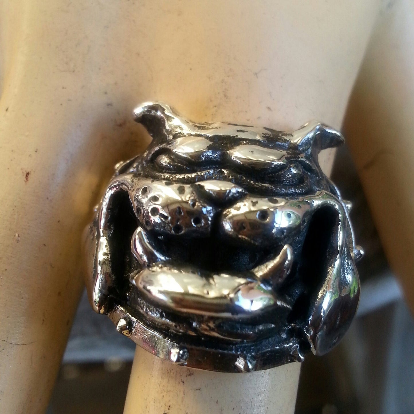 bull dog ring,925 sterling silver pitbull,bull mastiff ring,solid silver,dog ring,chunky ring,animal ring,rustic,vintage