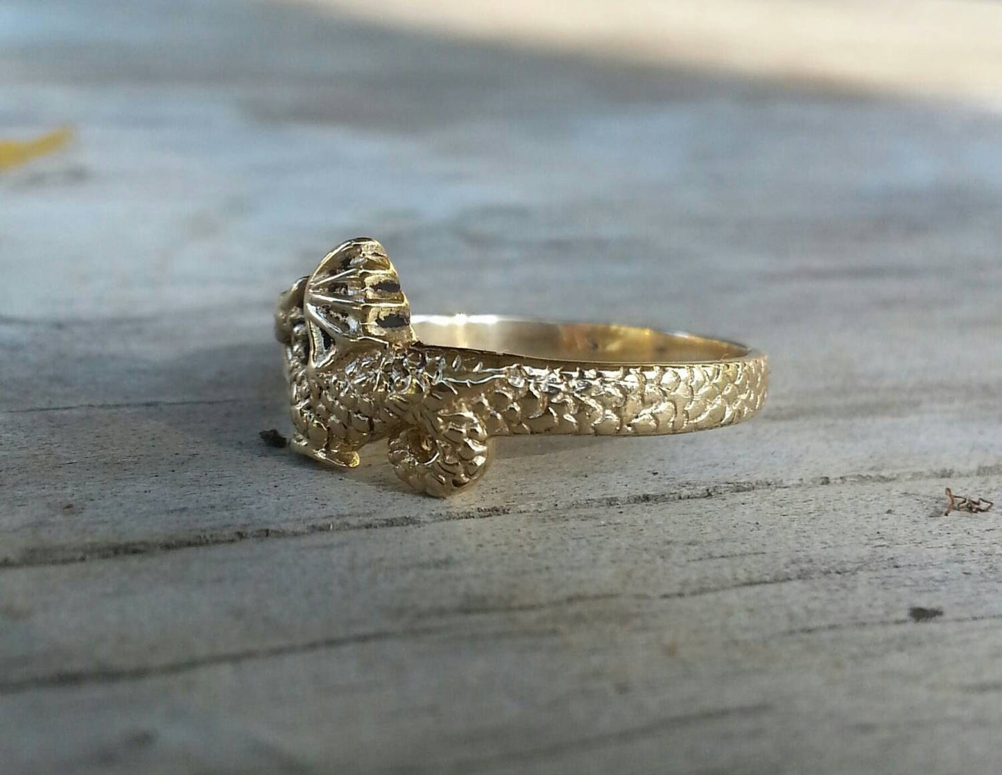 Gold dragon ring,solid 9ct ,9k gold,small dragon ring,yellow or rose gold pinkie ring,gothic,mythical,boho,new age,handmade,mystical,fable,