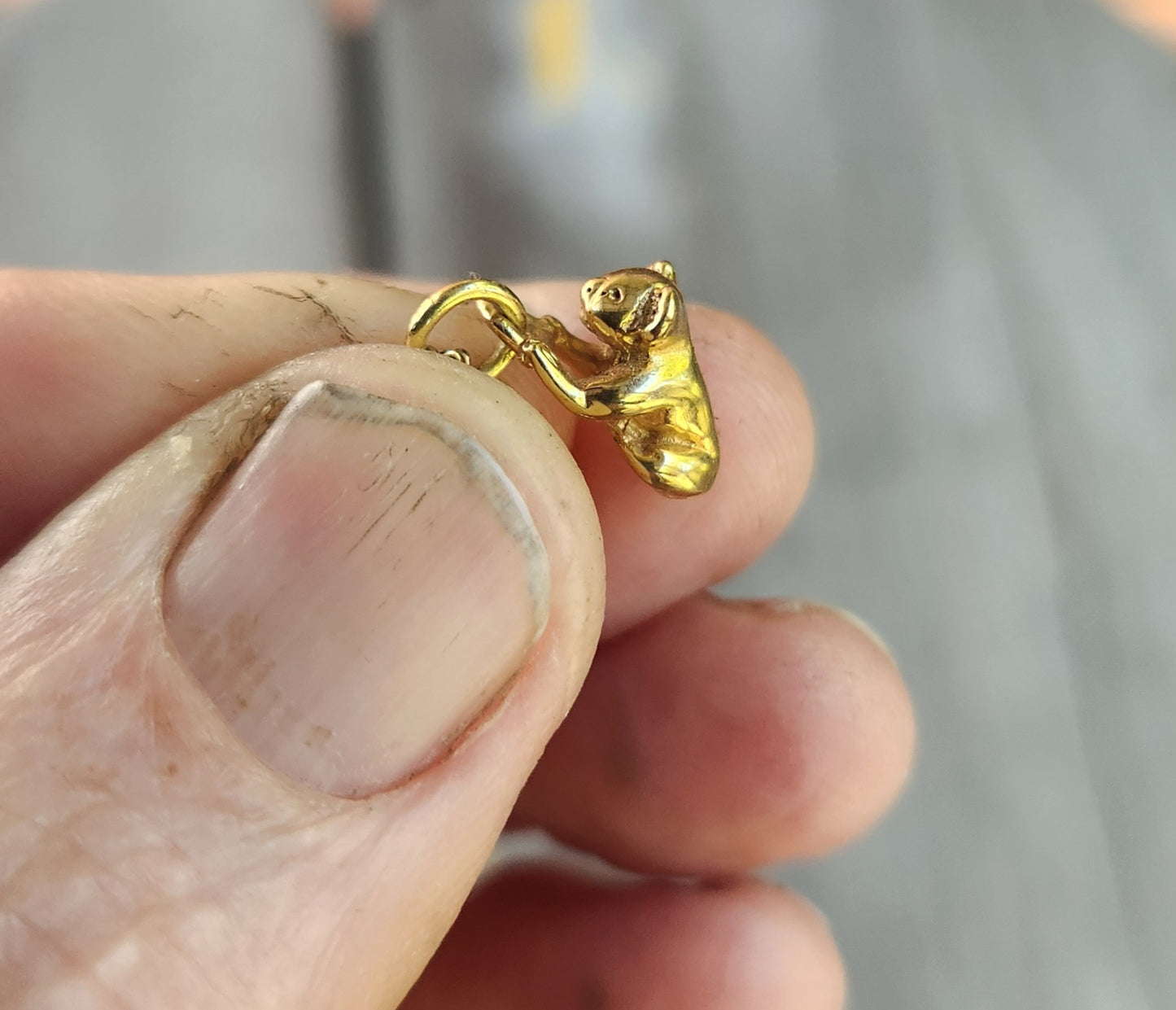 Gold koala bear,18k charm, tiny pendant