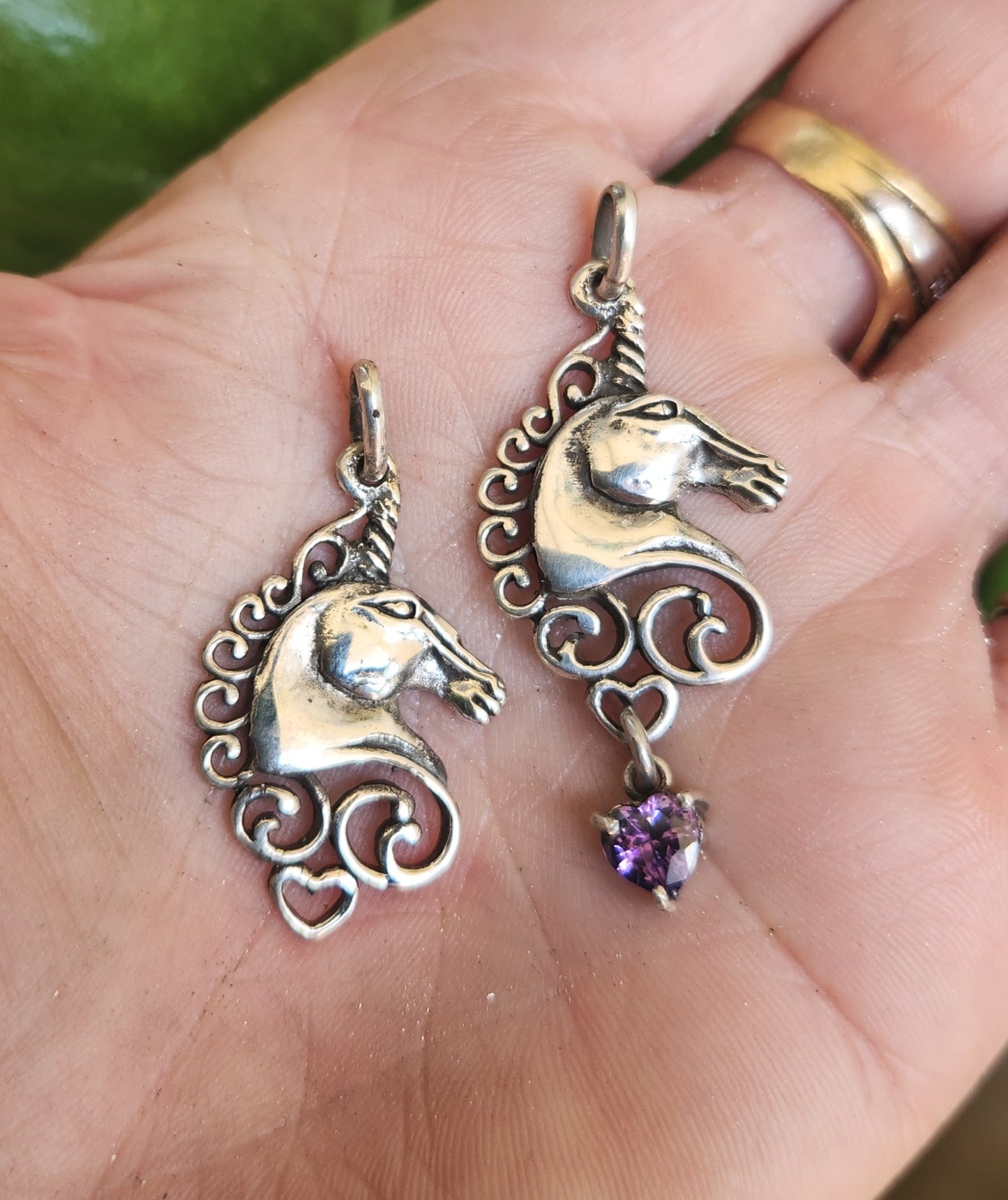 Unicorn pendant,sterling silver,carousel,mythical horse,fantasy,new age, boho,magic,woodland,fairy tale,
