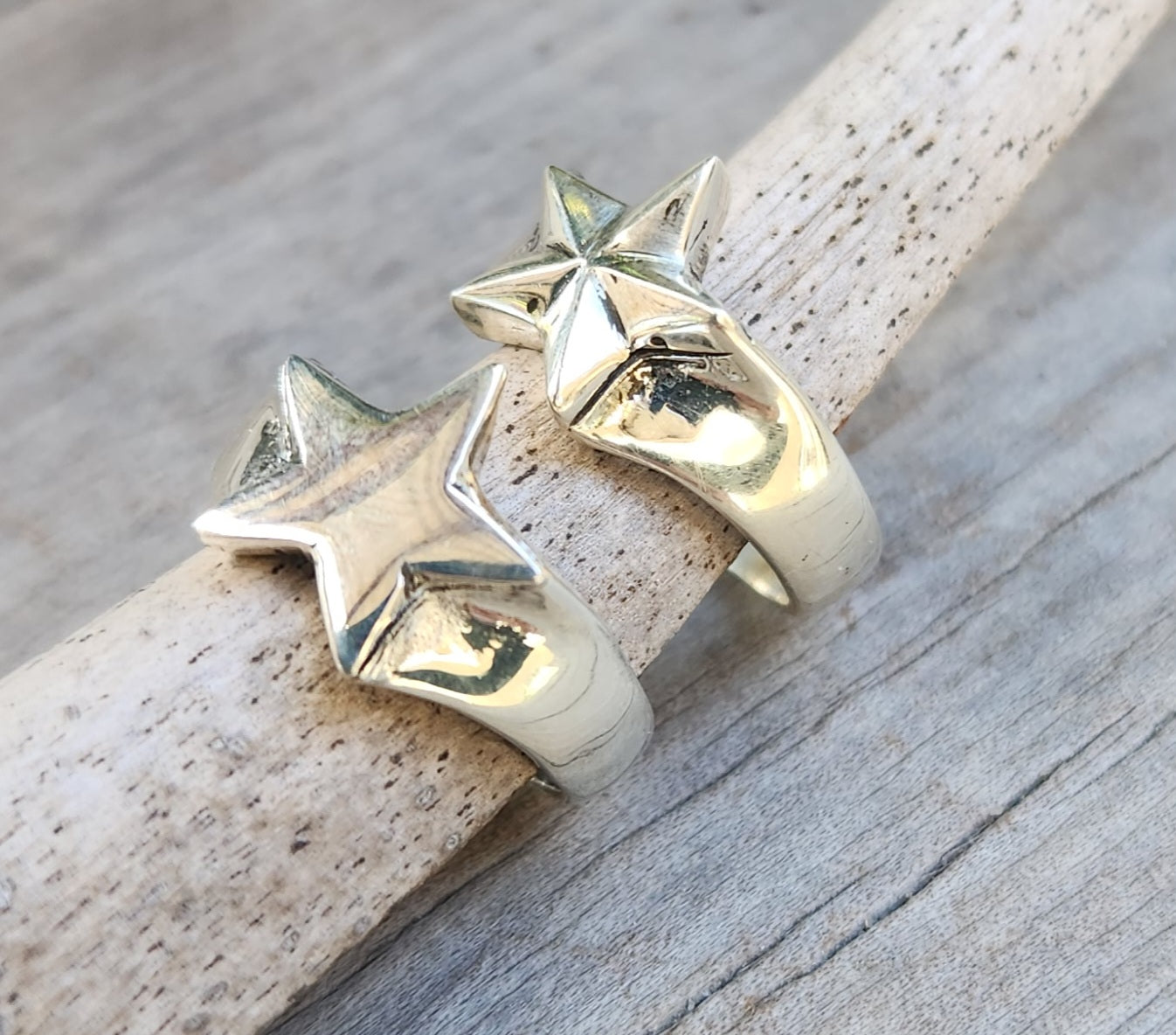 Small caltex star ring,sterling silver, 925 pinkie ring