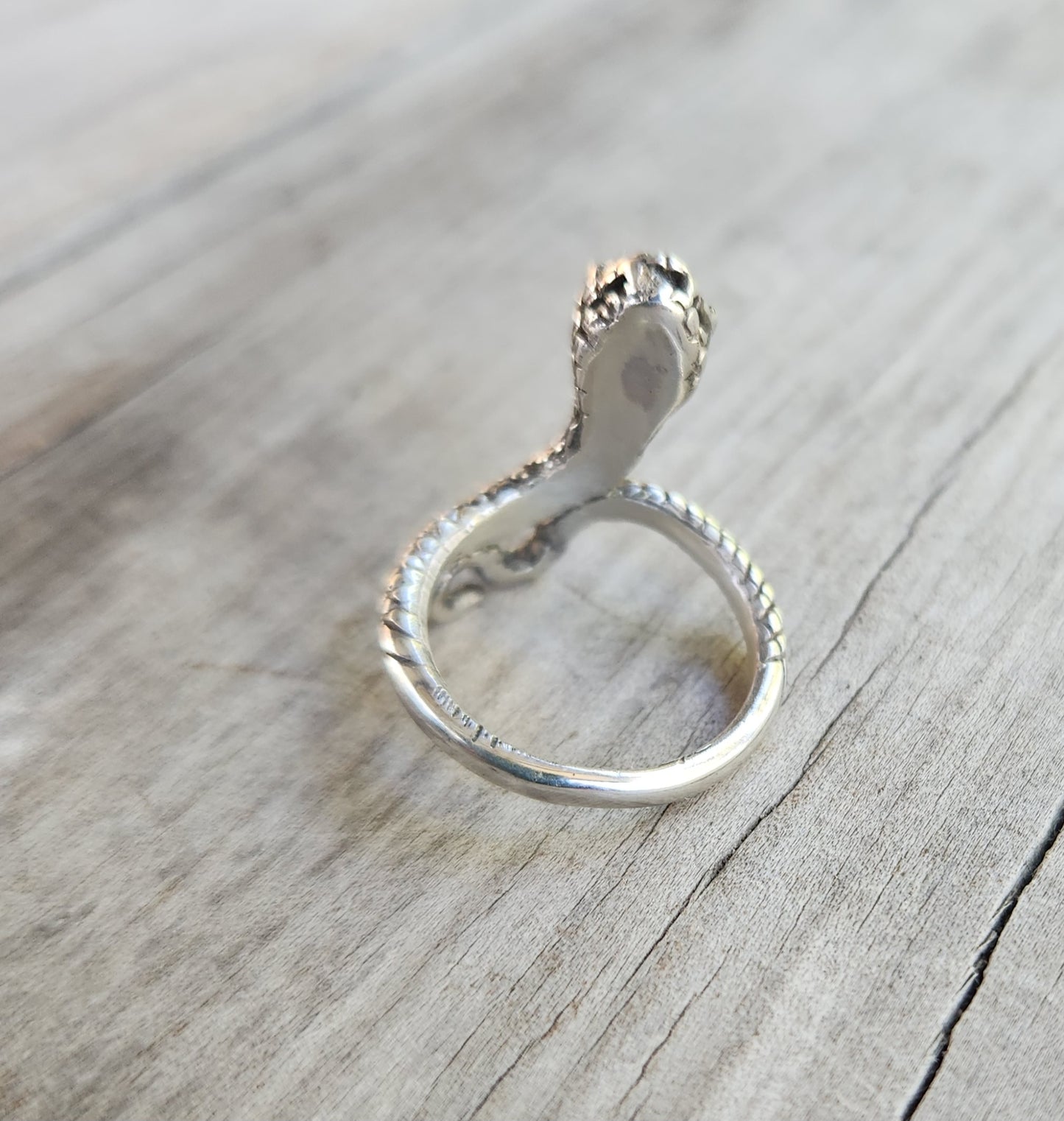 Silver snake ring