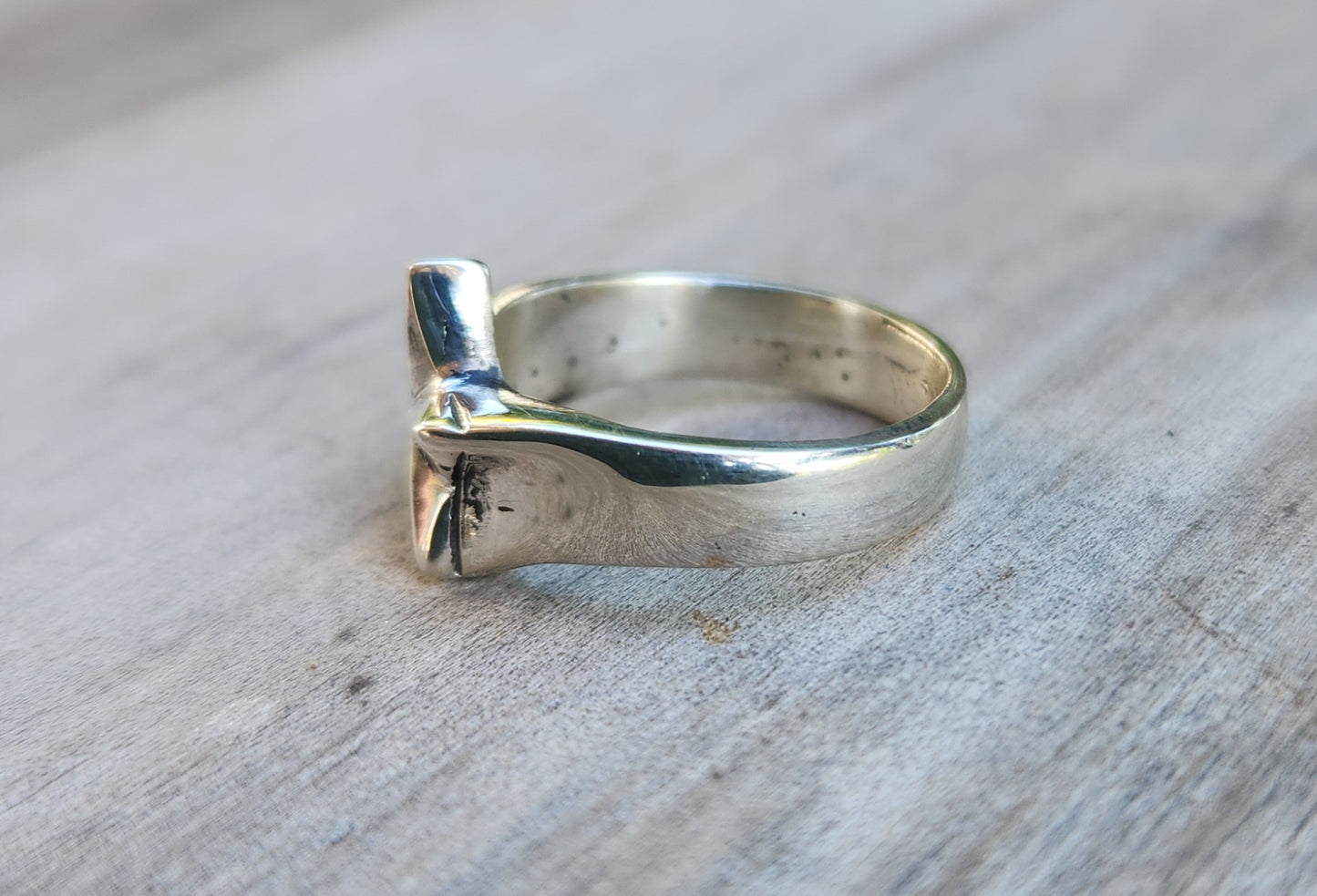 Small caltex star ring,sterling silver, 925 pinkie ring