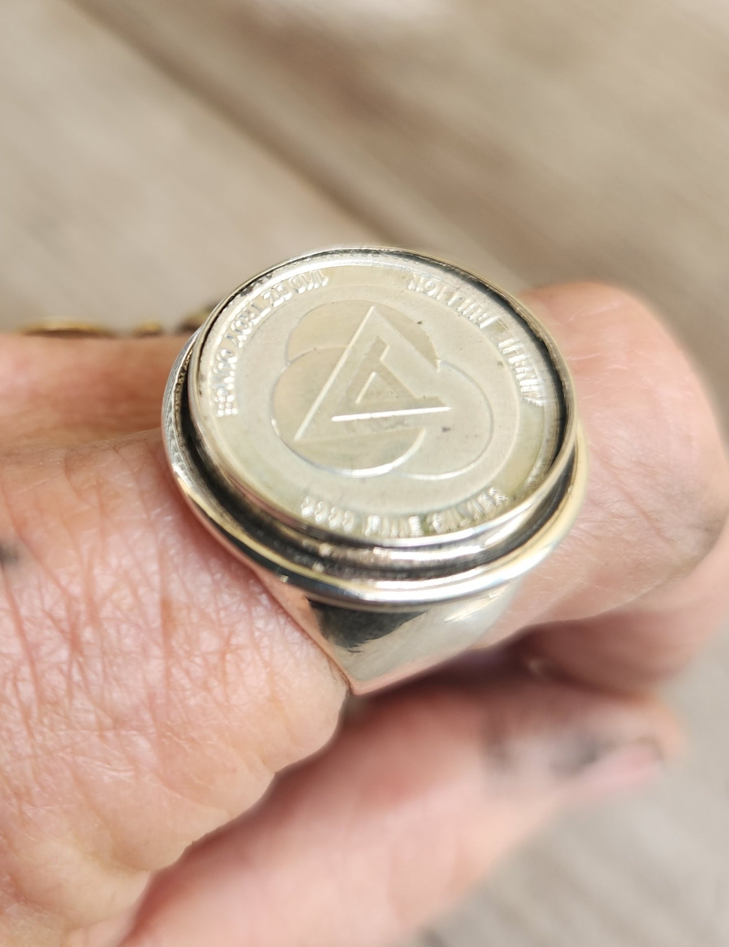 Australian Silver coin ring,99%pure silver minted coin,set in sterling silver "real money beyond the great reset"