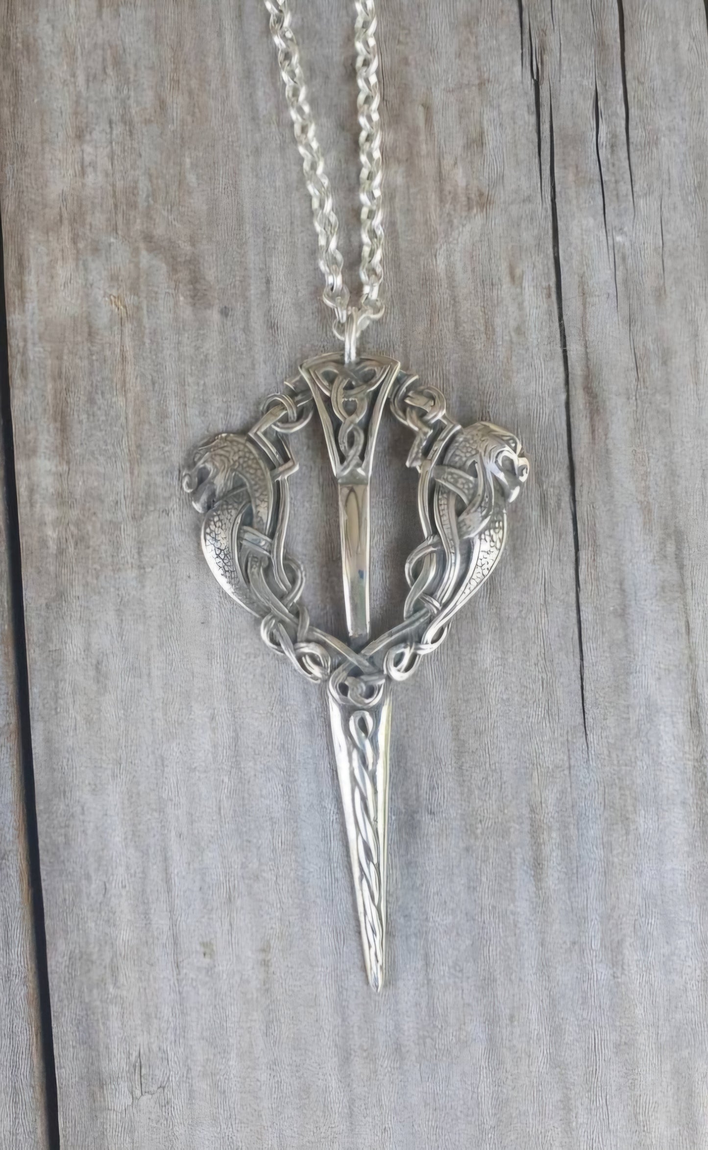 large celtic pendant,925 sterling silver