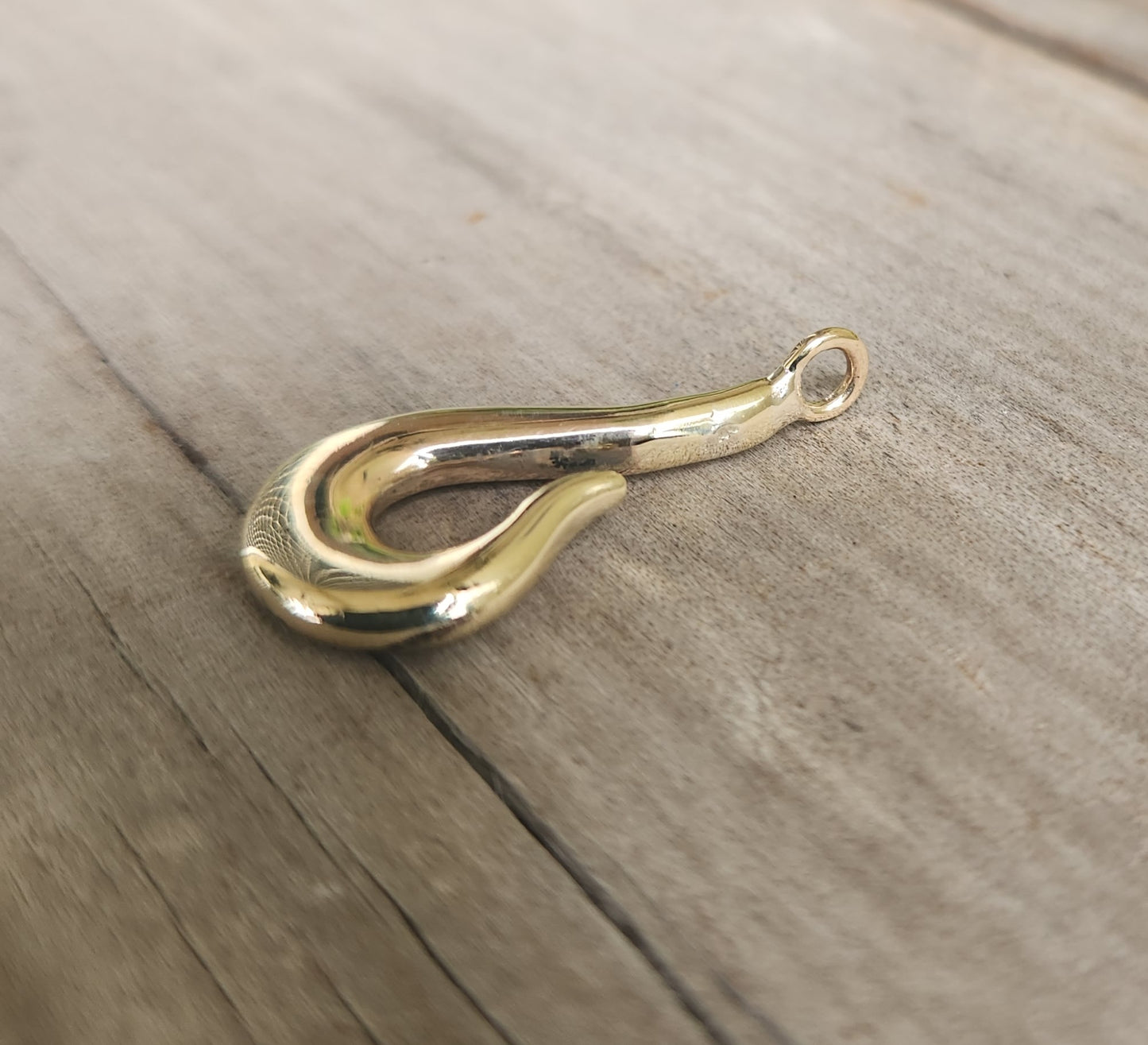 Gold fish hook pendant,9k gold,tribal,Maori hook,solid 9ct gold.