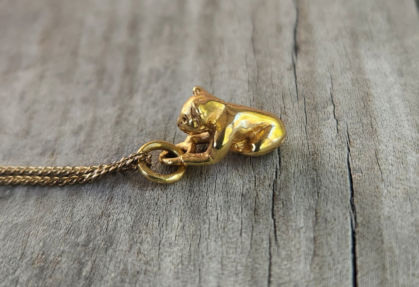Gold koala bear,18k charm, tiny pendant