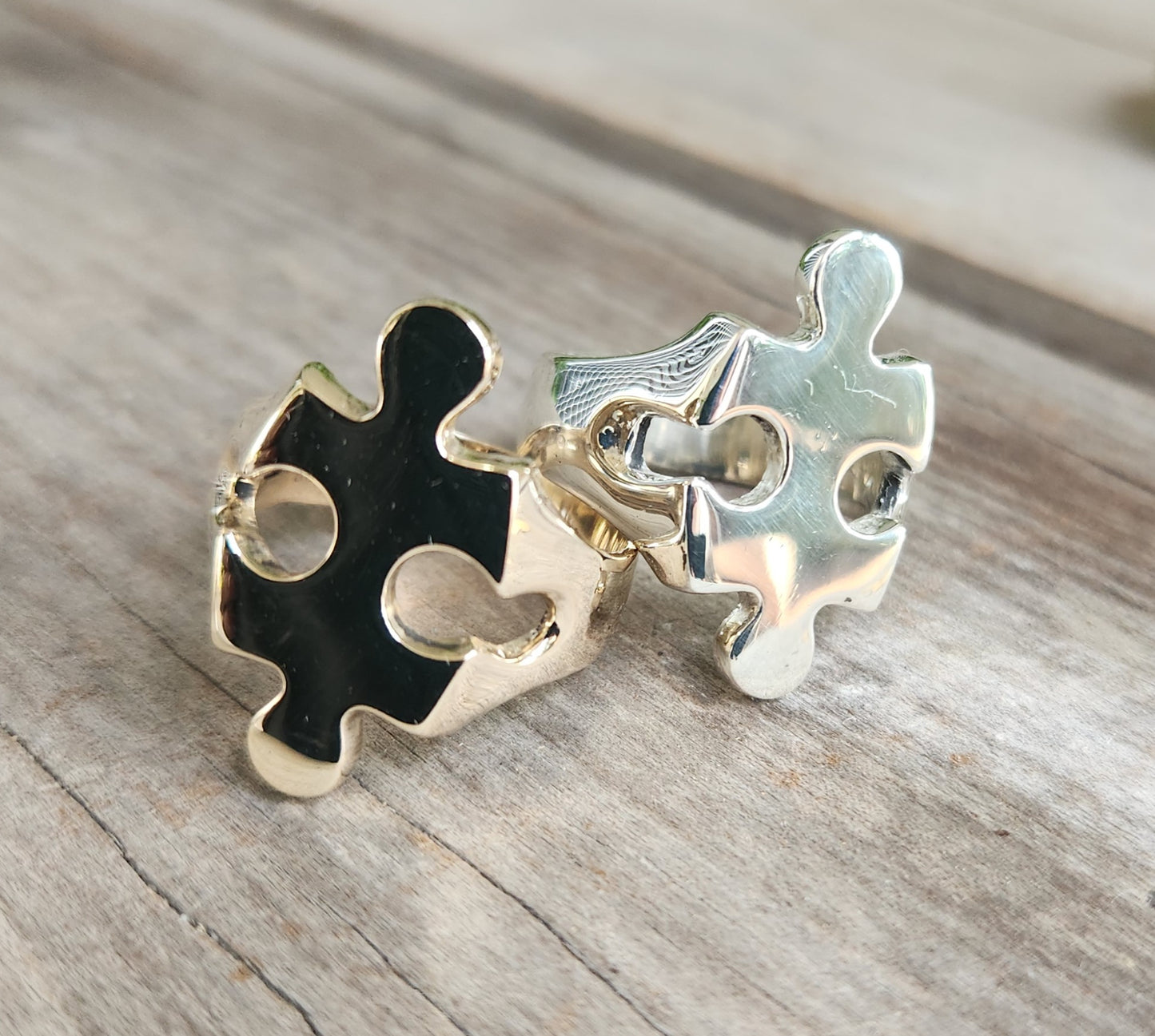 Jigsaw puzzel ring,sterling silver,long plain silver ring,modern minimalist, signet ring
