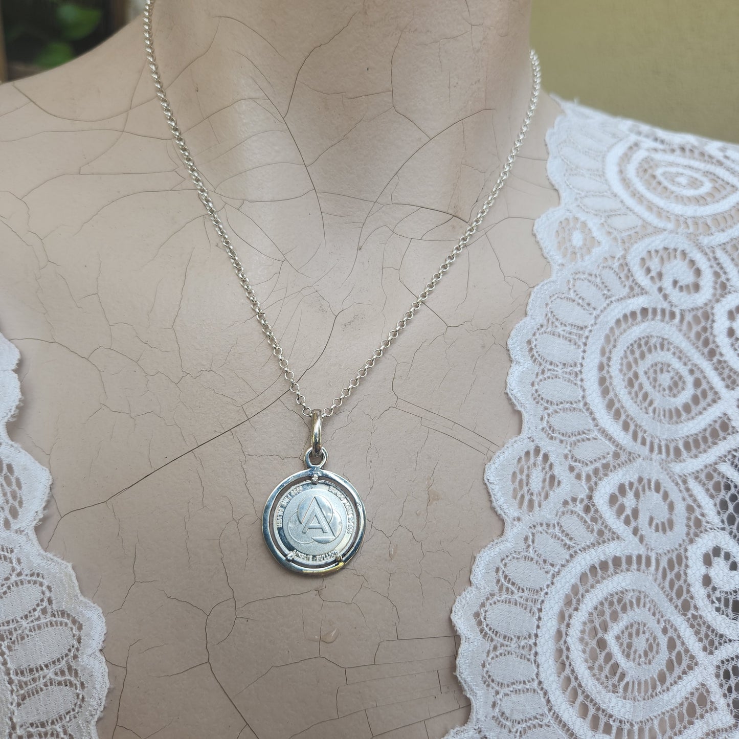 Australian Silver coin pendant,99%pure silver minted coin,set in sterling silver "real money beyond the great reset"