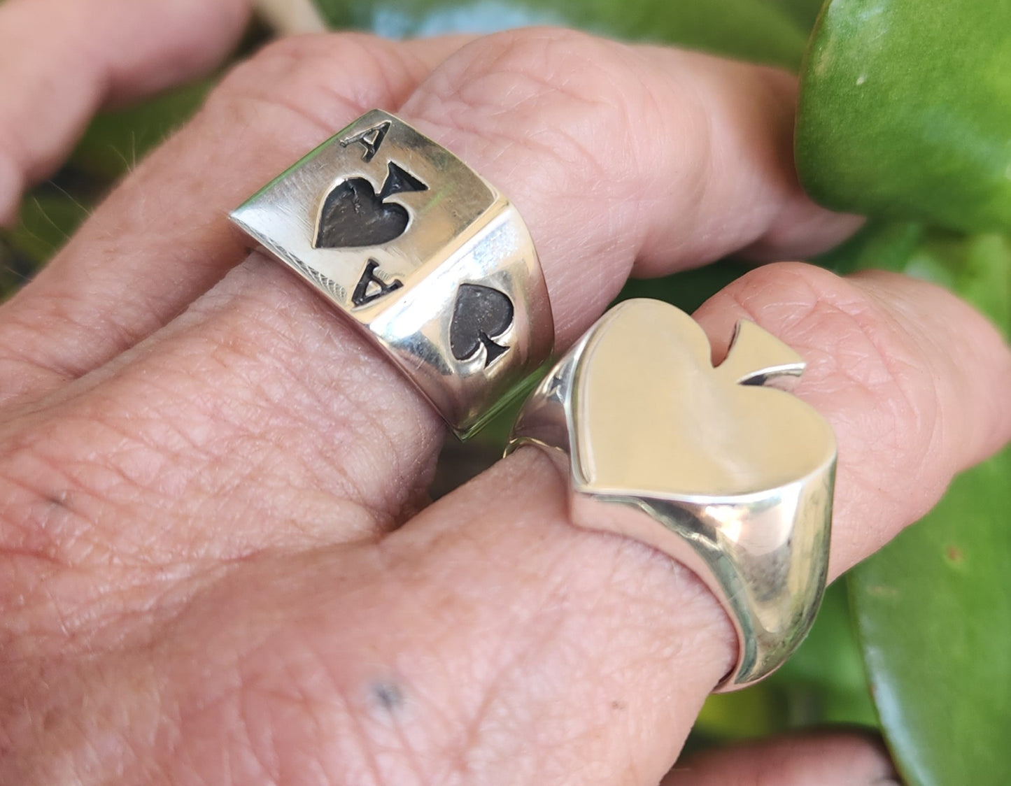 Ace of spades ring,925 sterling silver gambling, cards,Vegas wedding, sterling silver ring,black Jack,signet ring,hand made