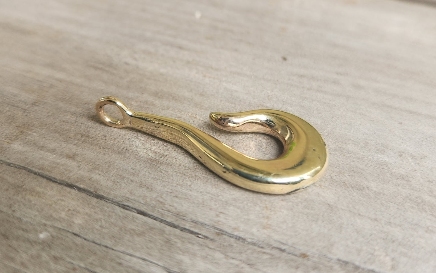 Gold fish hook pendant,9k gold,tribal,Maori hook,solid 9ct gold.