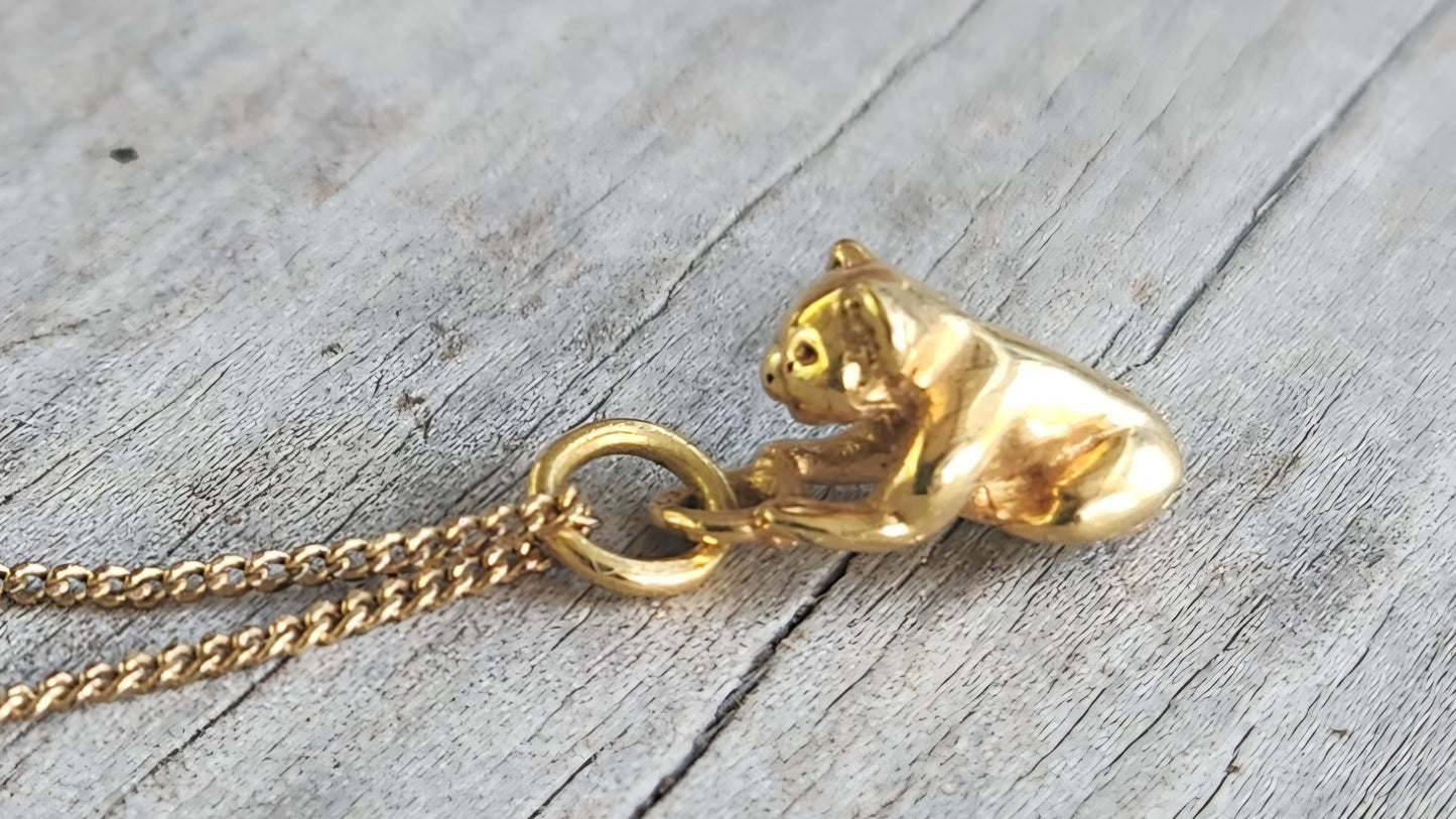 Gold koala bear,18k charm, tiny pendant