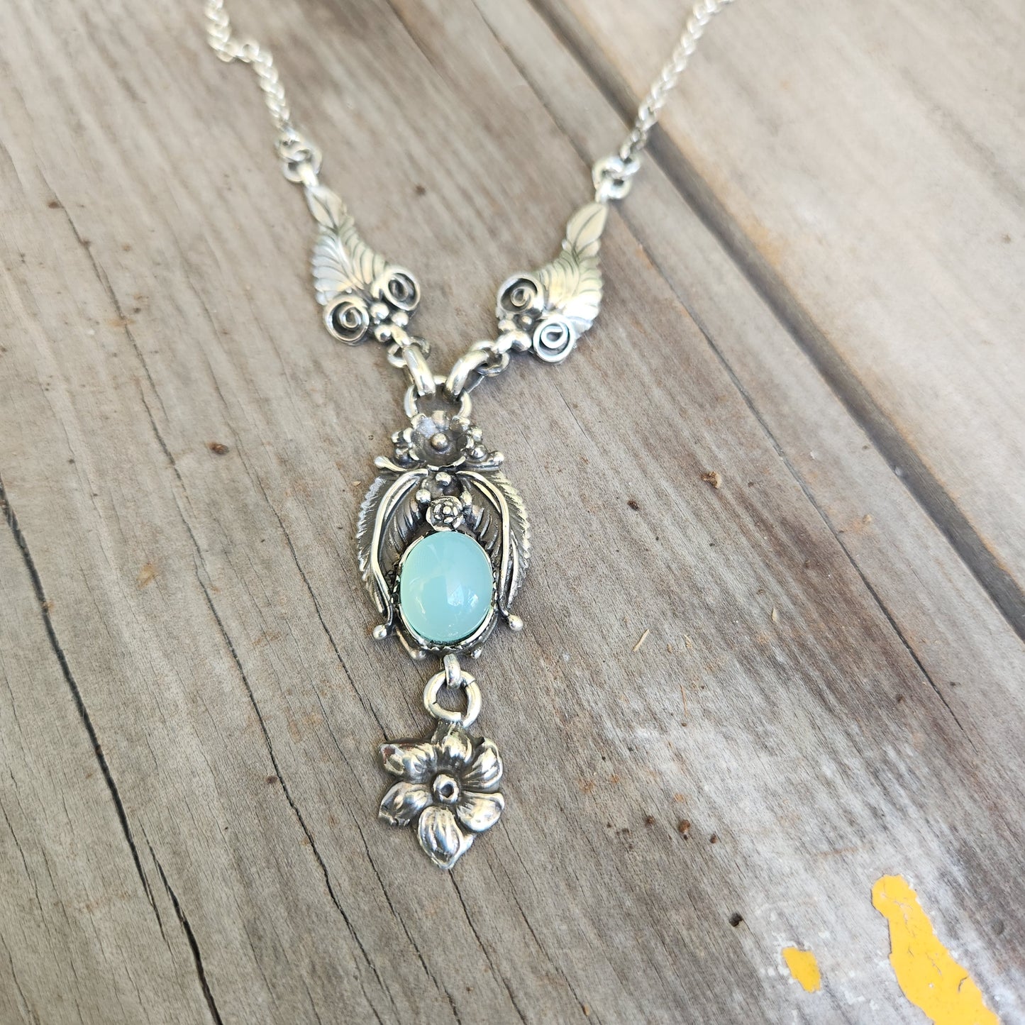 (Copy) Large Turquoise necklace,solid sterling silver, Navajo necklace