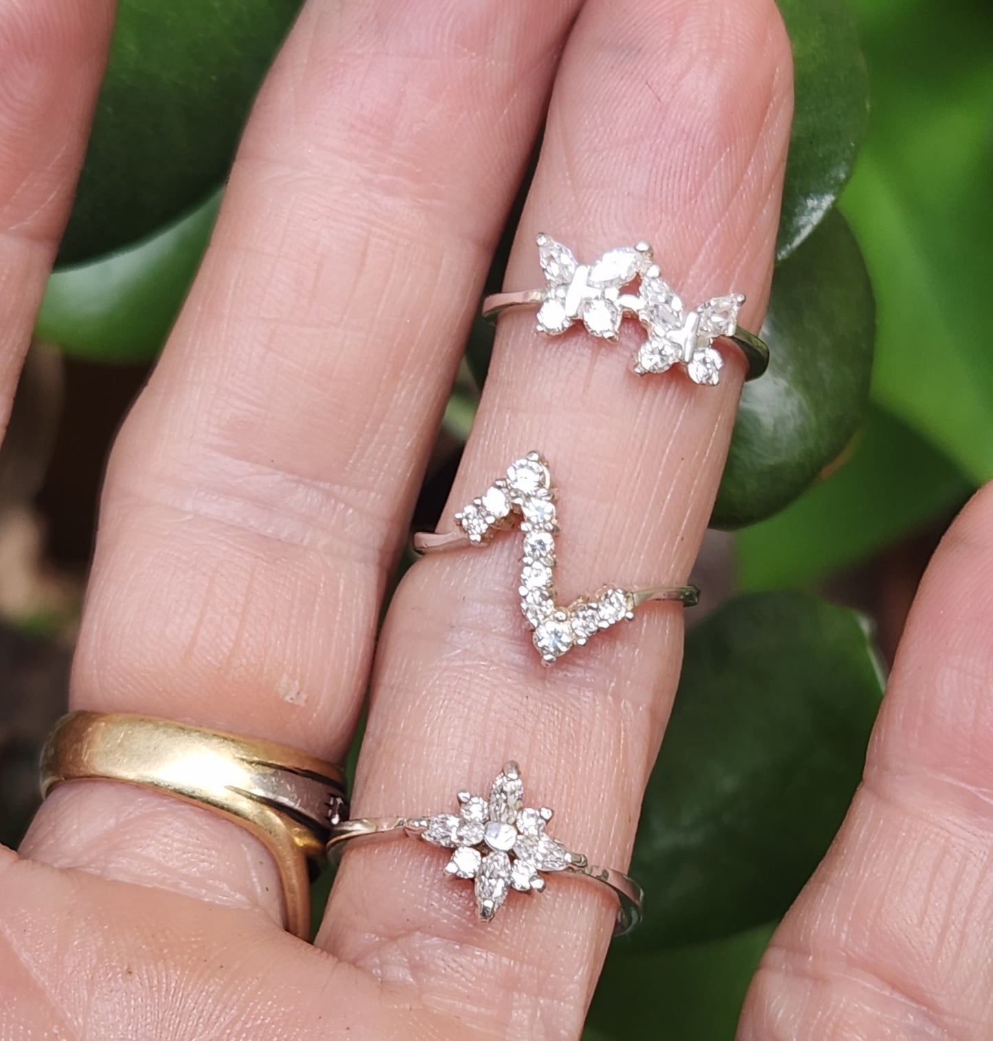 Small Cz ring,925 sterling silver, dainty pinkie ,Cubic zirconia ,handmade, ring,goddess,boho