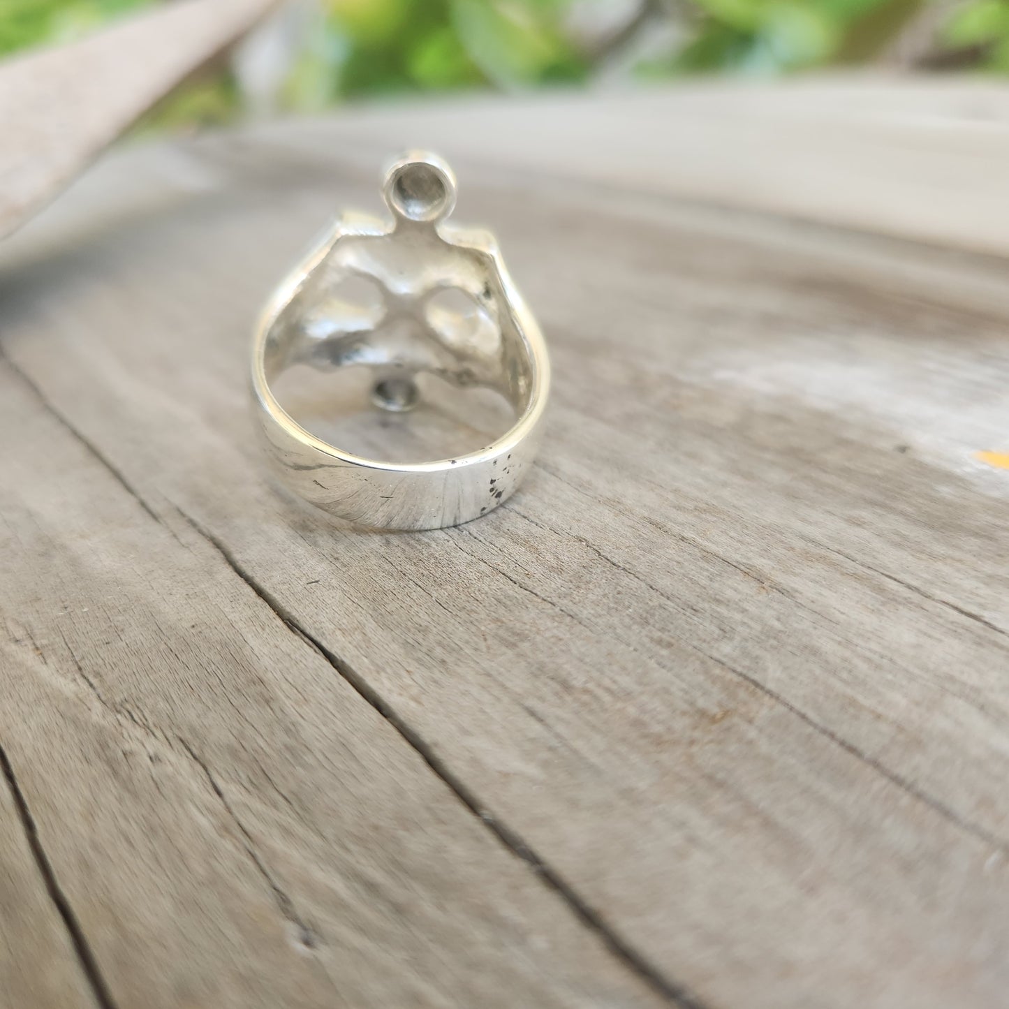 Jigsaw puzzel ring,sterling silver,long plain silver ring,modern minimalist, signet ring