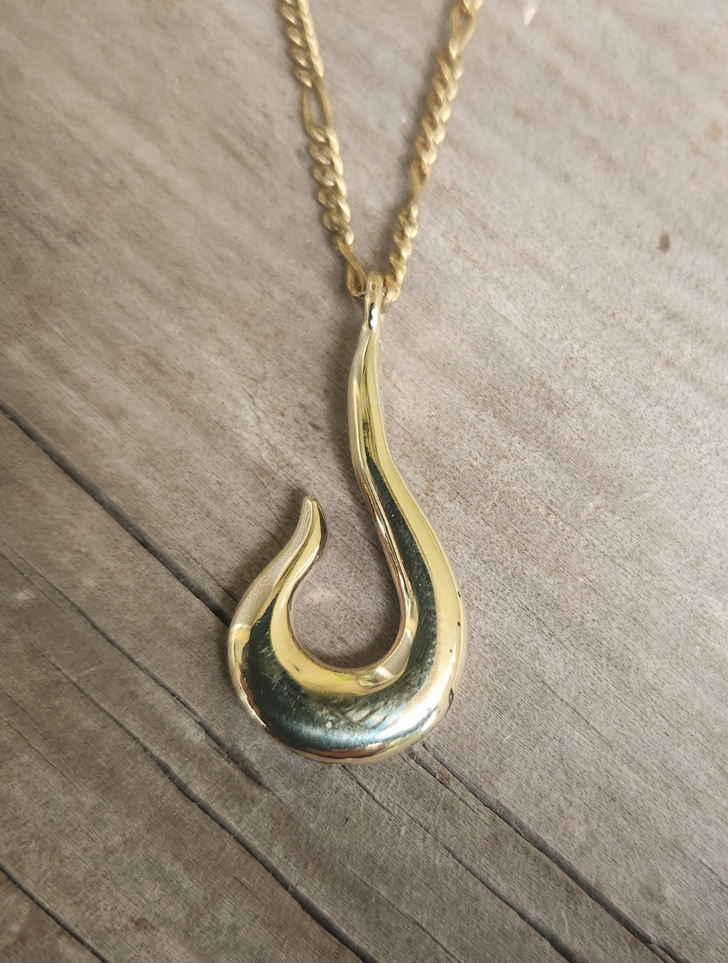 Gold fish hook pendant,9k gold,tribal,Maori hook,solid 9ct gold.