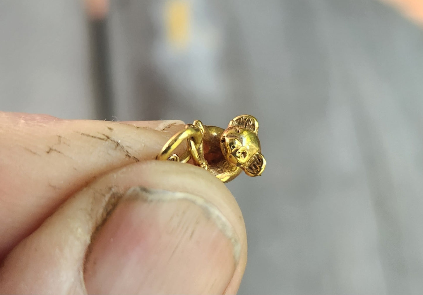 Gold koala bear,18k charm, tiny pendant