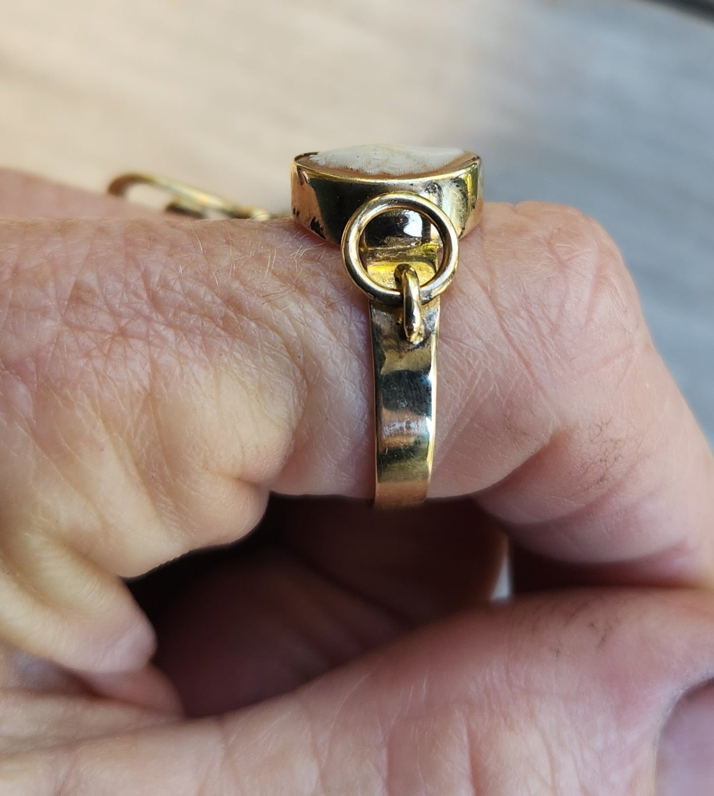 Cameo gold ring,9k gold,antique,handmade,