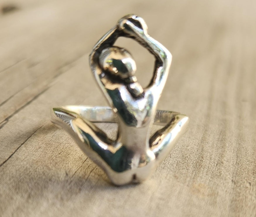 naked lady,unisex ring,sterling silver, art nouveau,designer,handmade ring,ladies body, goddess,gothic, victorian, ring boho, gypsy, hippy,
