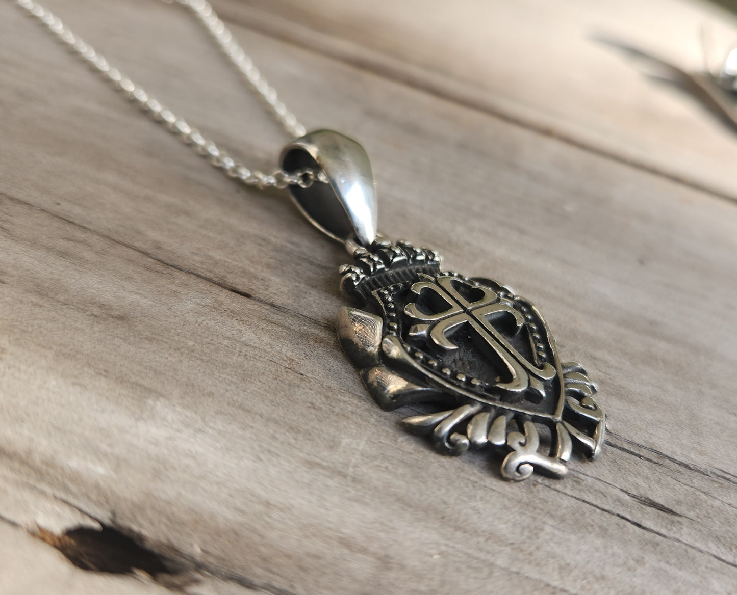 Cross pendant,925 sterling silver, medievil sheild,gothic ,punk,hipster,vintage,unisex,handmade,mens fashion,rockabilly,boho,grunge