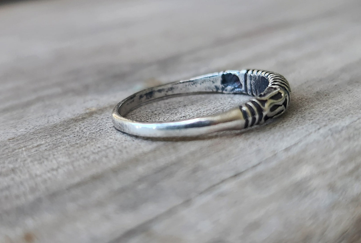 Small Stacker ring,925 Sterling silver,ethnic fine patterned band,boho ,thin silver ring,pinkie ring,wire ring