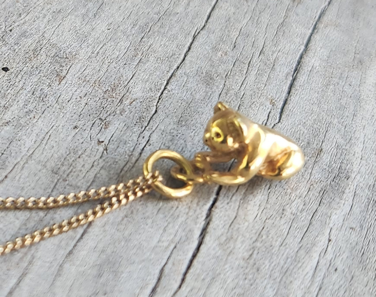 Gold koala bear,18k charm, tiny pendant
