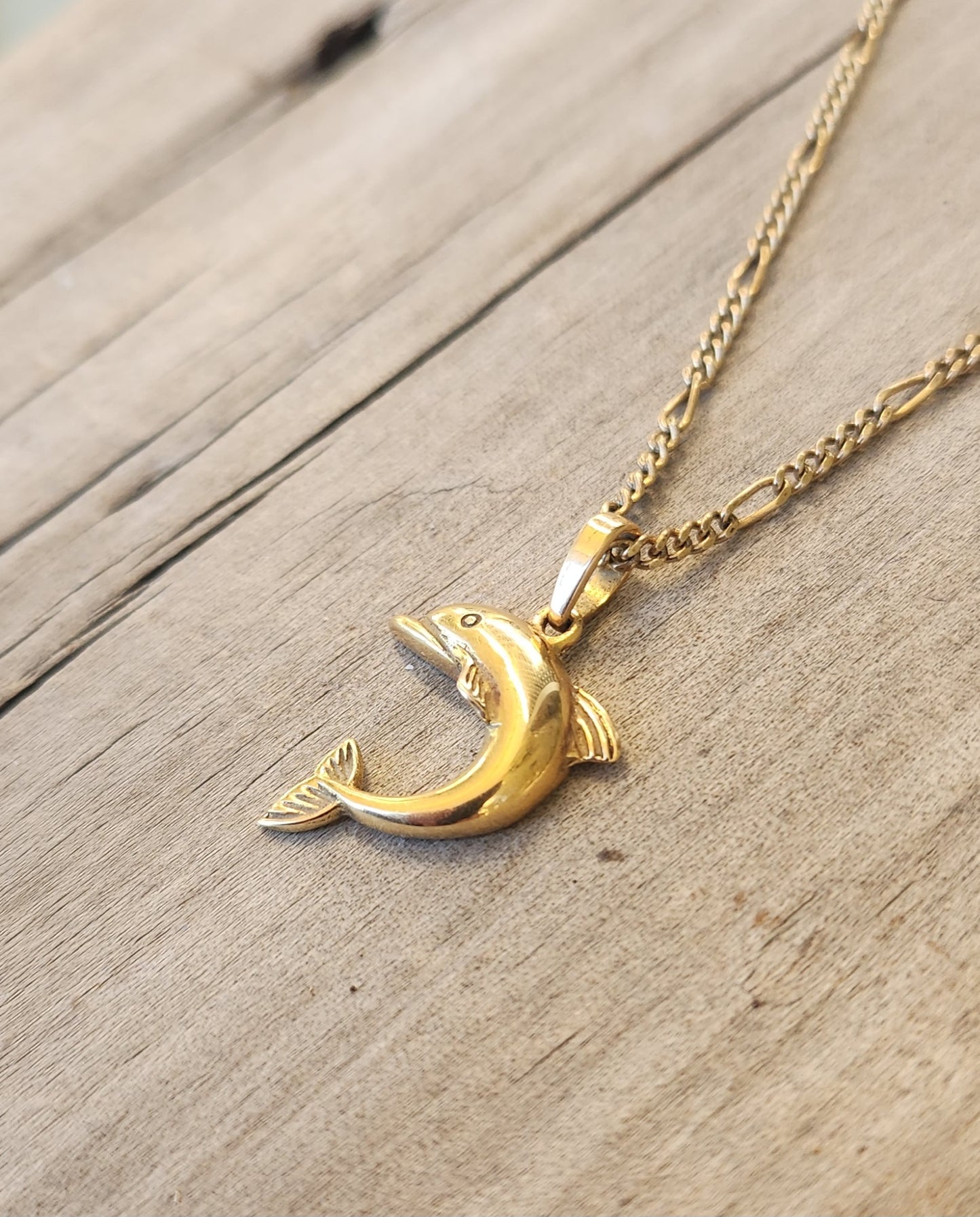 18K Dolphin pendant, gold Charm,porpous,