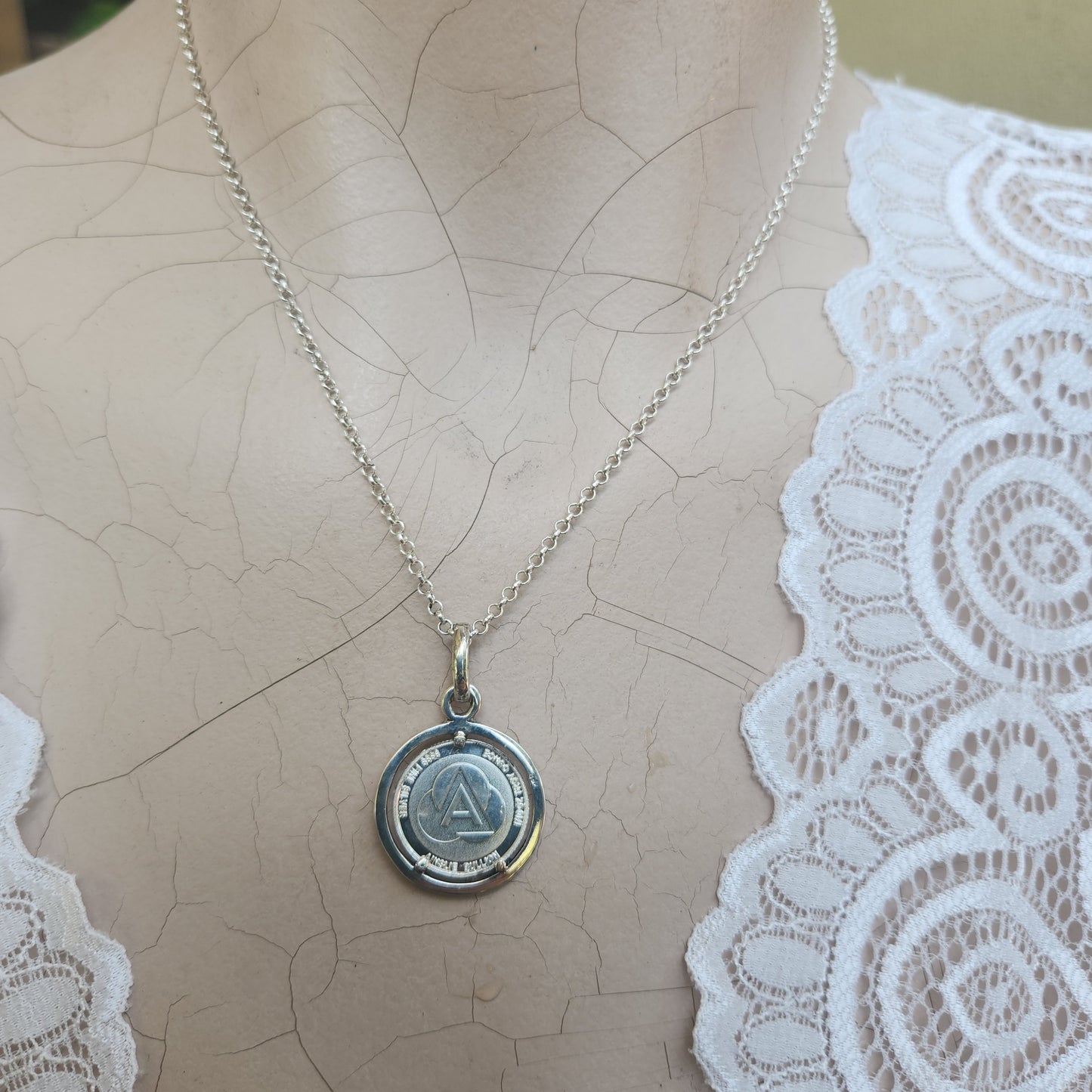 Australian Silver coin pendant,99%pure silver minted coin,set in sterling silver "real money beyond the great reset"
