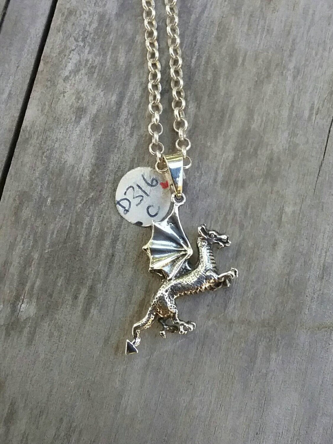 gold Dragon pendant,9k gold,mythical,new age,medieval,fantasy